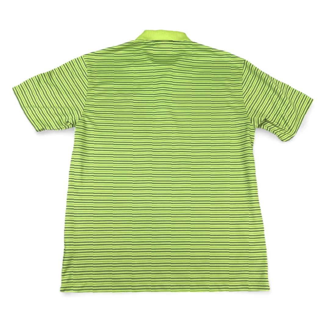 Nike Nike Golf Polo Shirt XL Adult Green Striped Dri-Fit Nike Golf, Short Sleeve, Button Closure, Collared, Polyester, Mens Size US XL / EU 56 / 4 - 3 Thumbnail