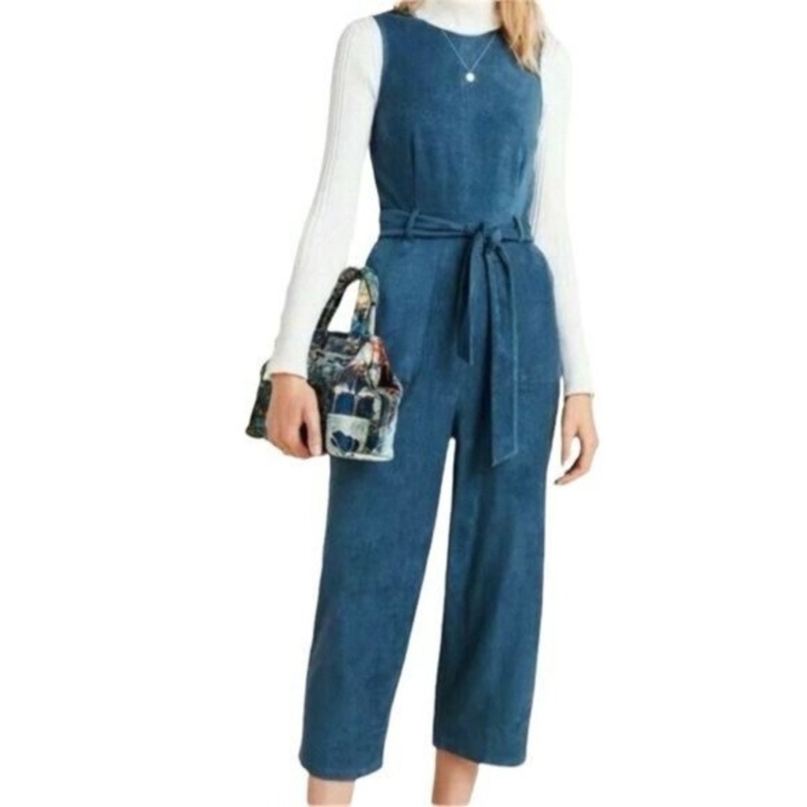 Anthropologie Anthropologie Bishop And Young Vegan Suede Jumpsuit Womens M Size 30" / US 8 / IT 44 - 1 Thumbnail