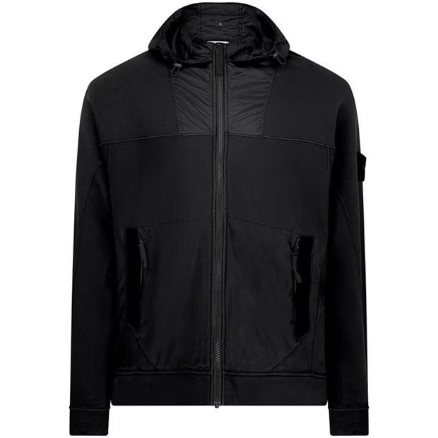 o1g2r1mq0624 Zip Compass Hoodies in Nero