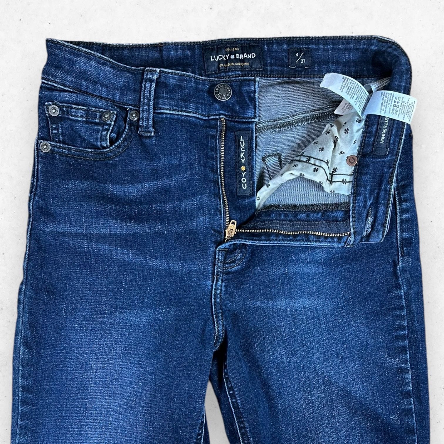 Lucky Brand Lucky Brand Bridgette Skinny Women's 4/27 Blue Stretch Denim Size 27" / US 4 / IT 40 - 3 Thumbnail