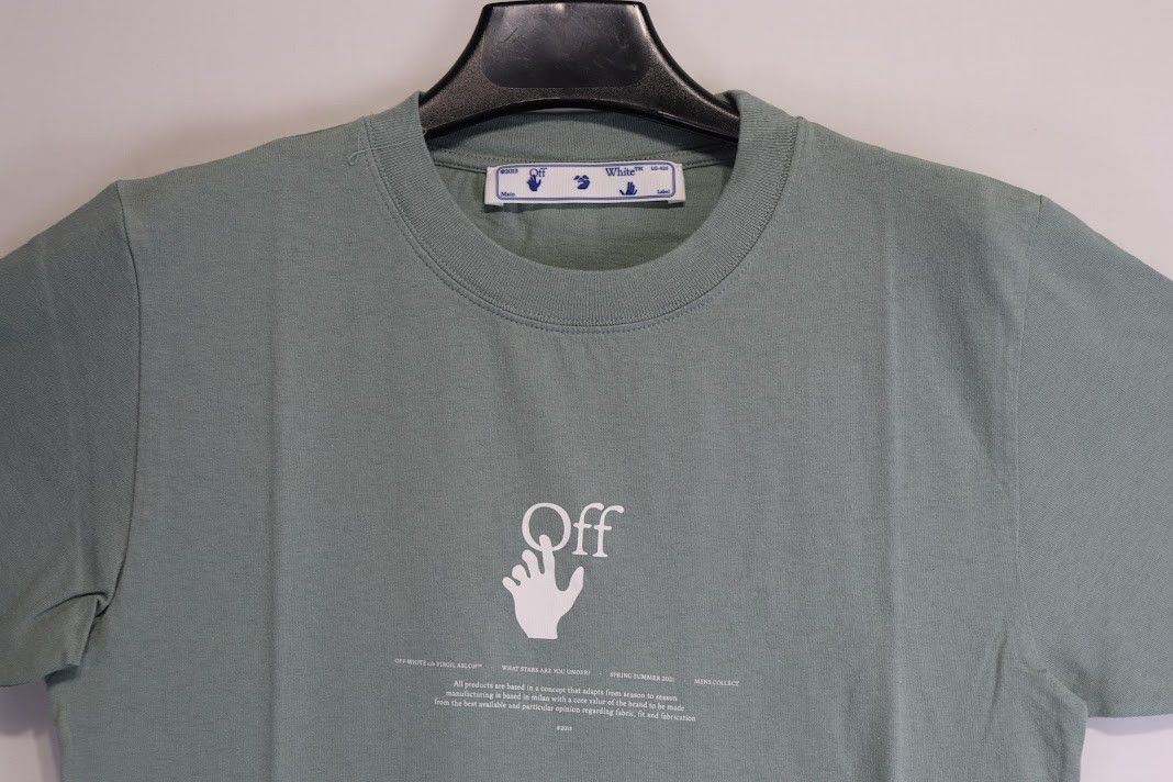 Off-White o1rshd1 Jade Green Graff Logo Oversized T-Shirt in Green Size US XS / EU 42 / 0 - 5 Thumbnail