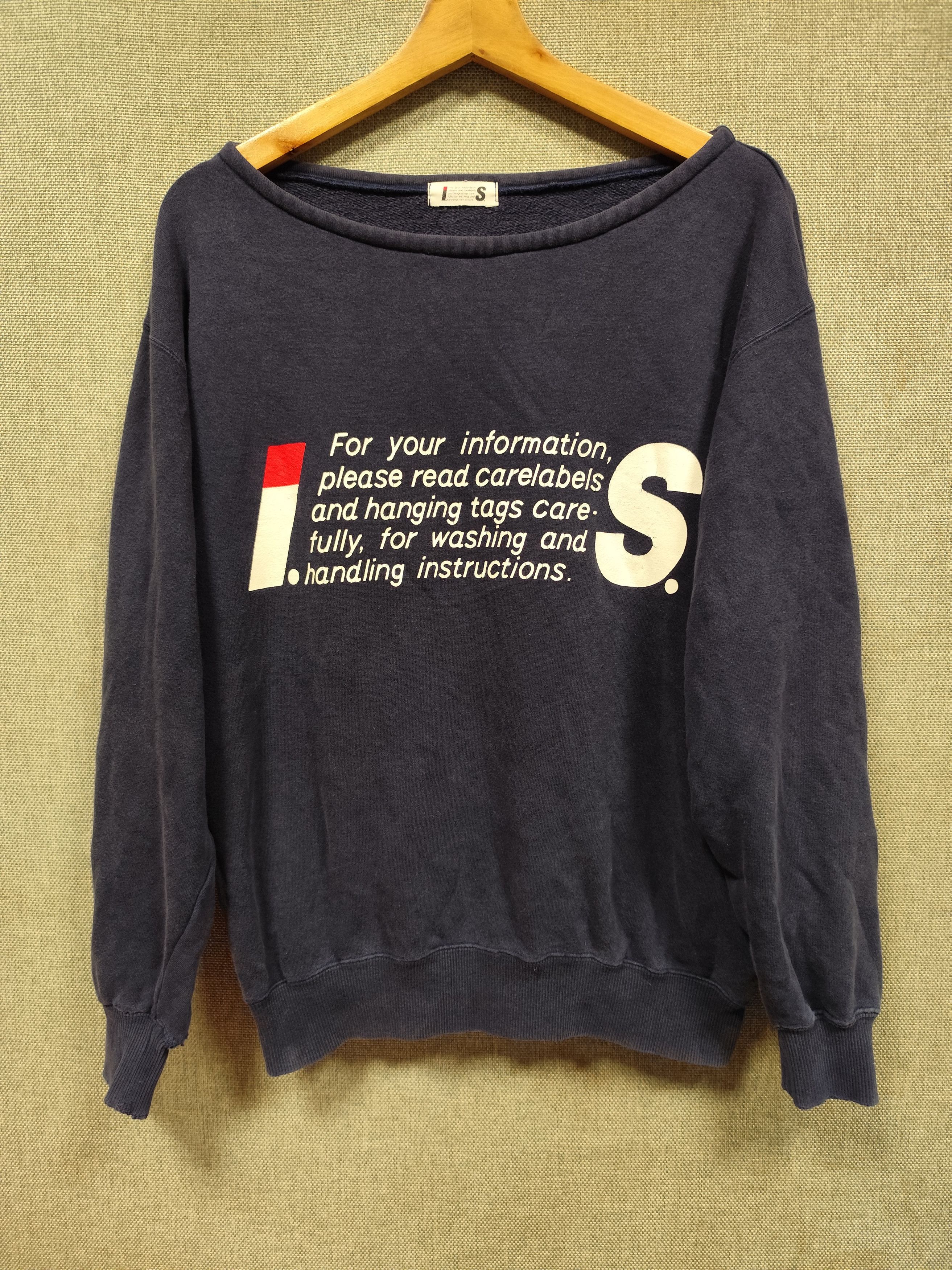Vintage 80s I.S. Issey Miyake Care Label Sweatshirt