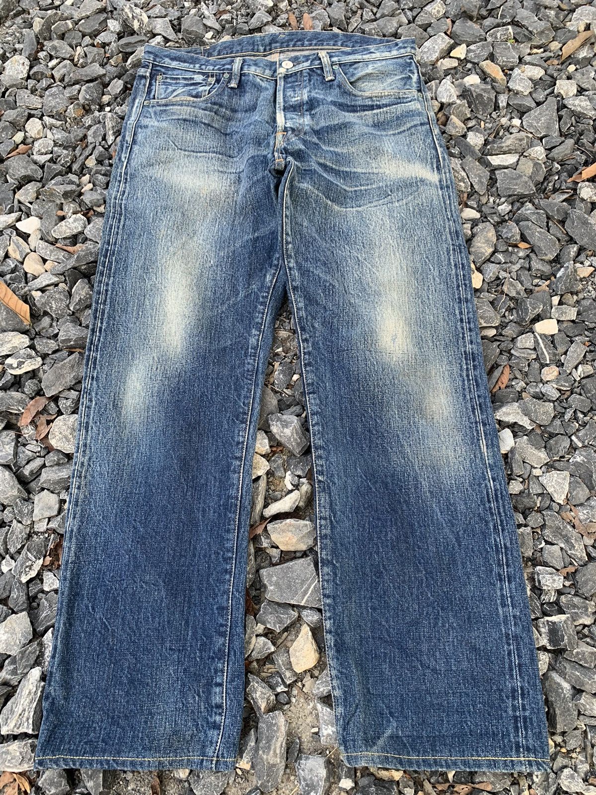 Kapital VINTAGE BURGUS PLUS SELVEDGE JAPANESE FADED DISTRESSED DENIM Size US 32 / EU 48 - 6 Thumbnail