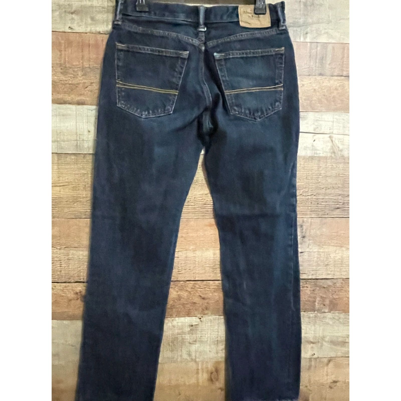 Abercrombie & Fitch Abercrombie & Fitch Jeans Men Slim Straight Dark Wash Size 31x32 Blue Mens Size US 31 - 2 Thumbnail