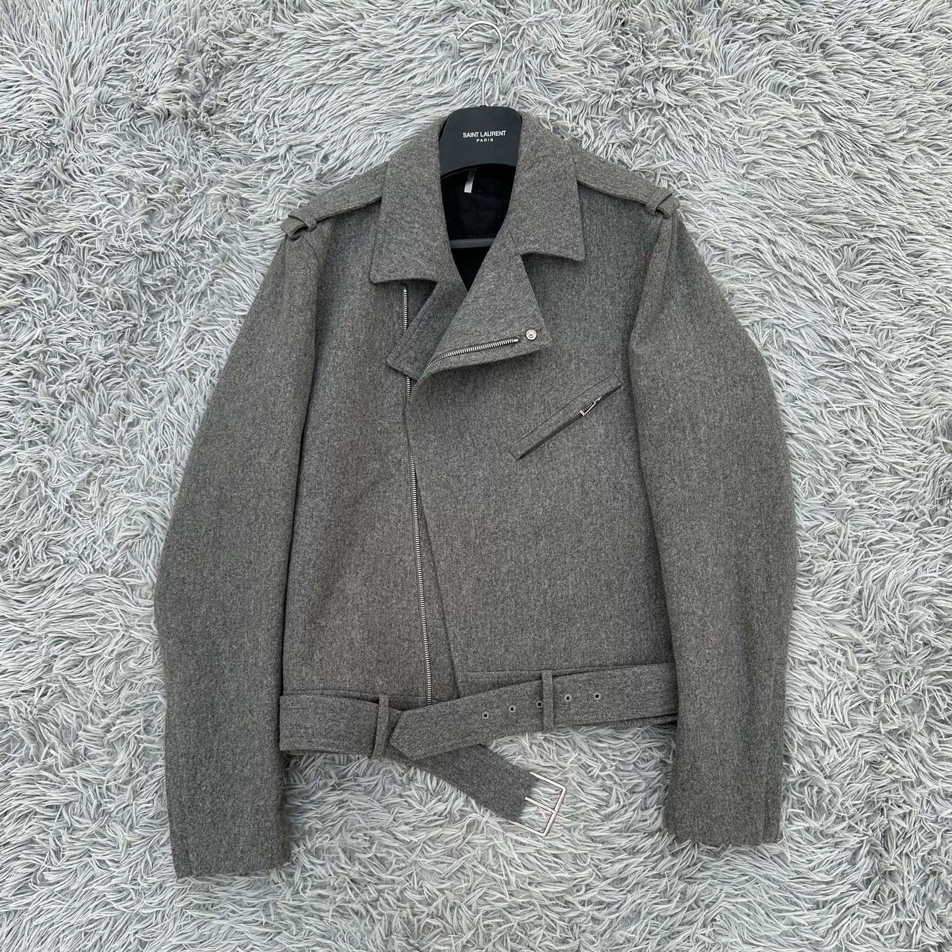 Dior Dior Homme Gray Zip Wool Jacket Size US M / EU 48-50 / 2 - 1 Thumbnail