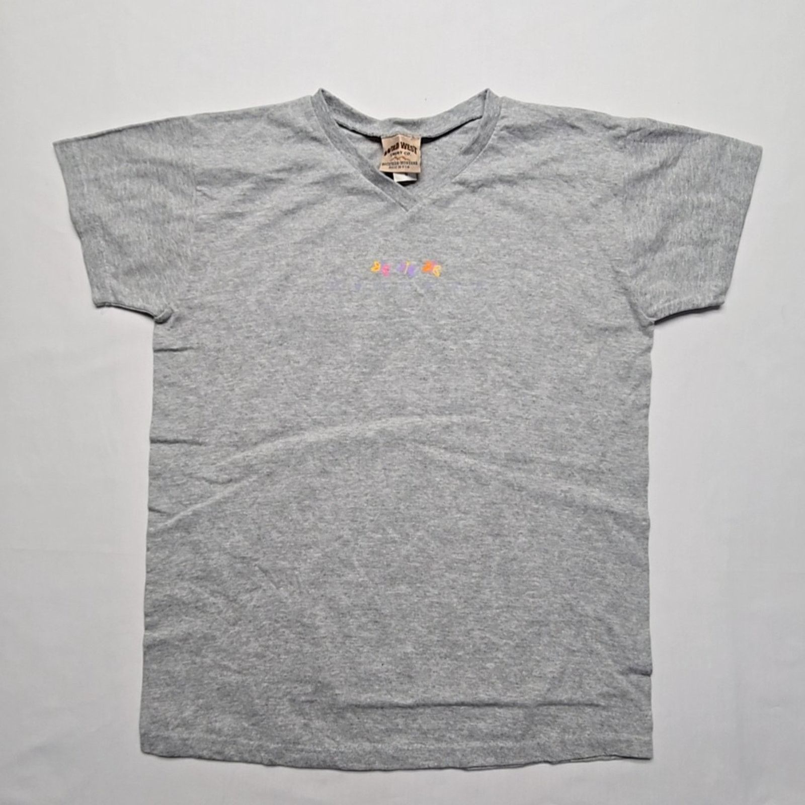 Other Vintage Montana Butterfly Shirt Gray V-Neck Womens M Tee 90s Size M / US 6-8 / IT 42-44 - 1 Thumbnail