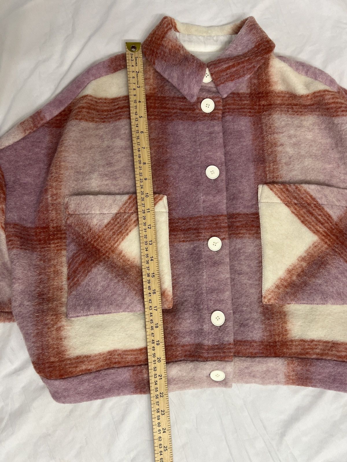 Iro IRO paris wool and cotton pink and cream plaid jacket size 8 Size M / US 6-8 / IT 42-44 - 10 Thumbnail