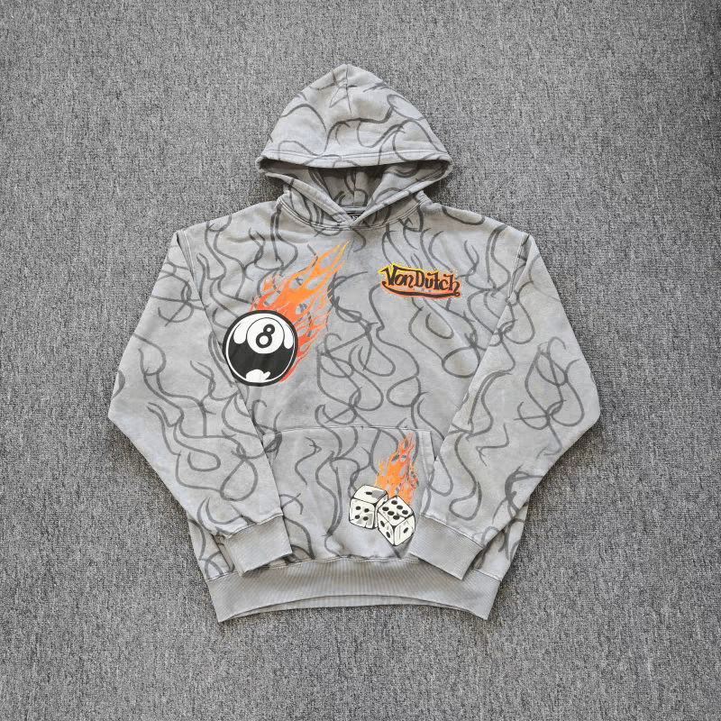 Von Dutch Von Dutch "Lucky 8-Ball" All Over Print Hoodie Size US L / EU 52-54 / 3 - 1 Thumbnail