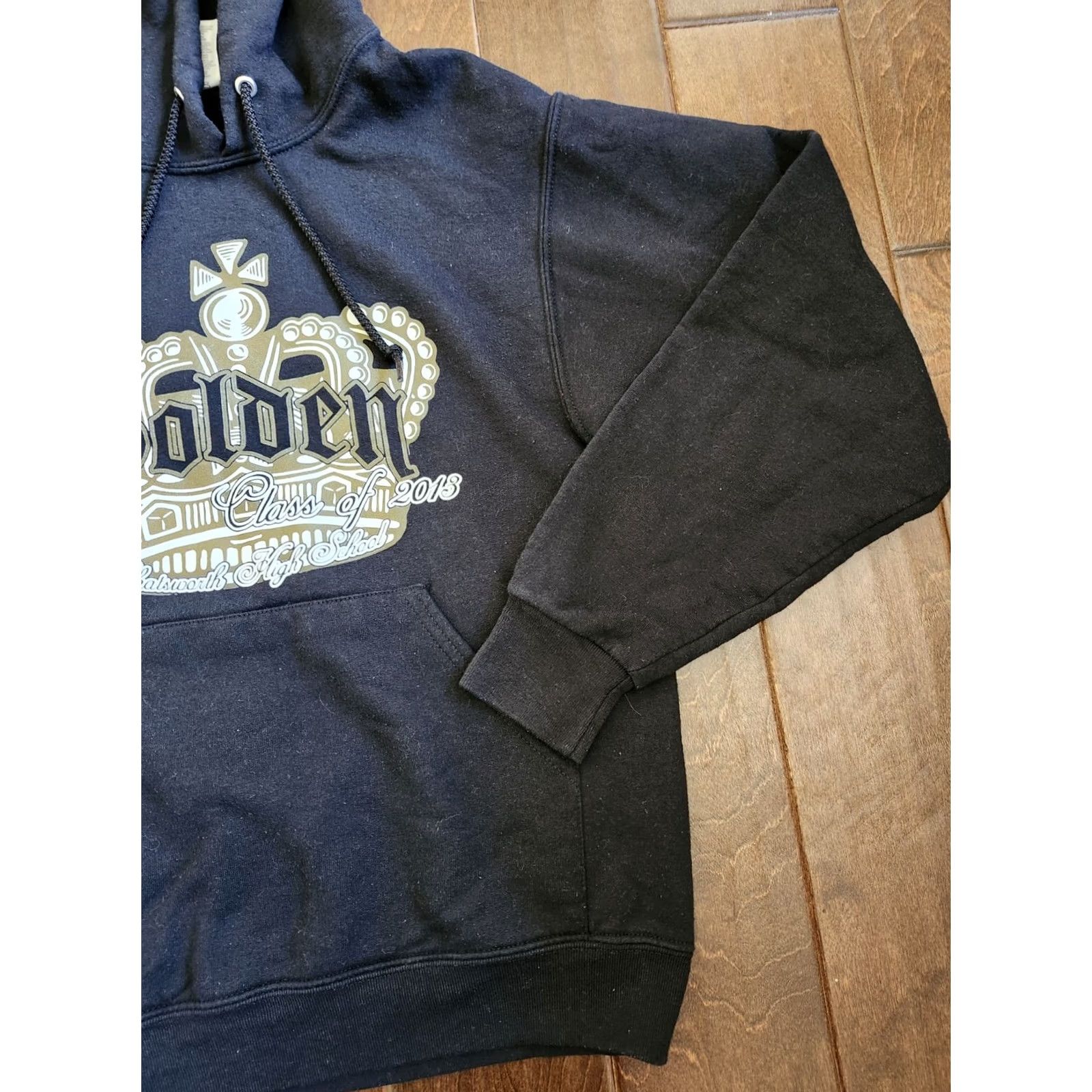 Jerzees Chatsworth High School Golden Class Of 2013 Custom Hoodie Bubbles - Size S - Black - Pullover - Hooded - Pockets - Unisex Adults - JERZEES Size US S / EU 44-46 / 1 - 5 Thumbnail