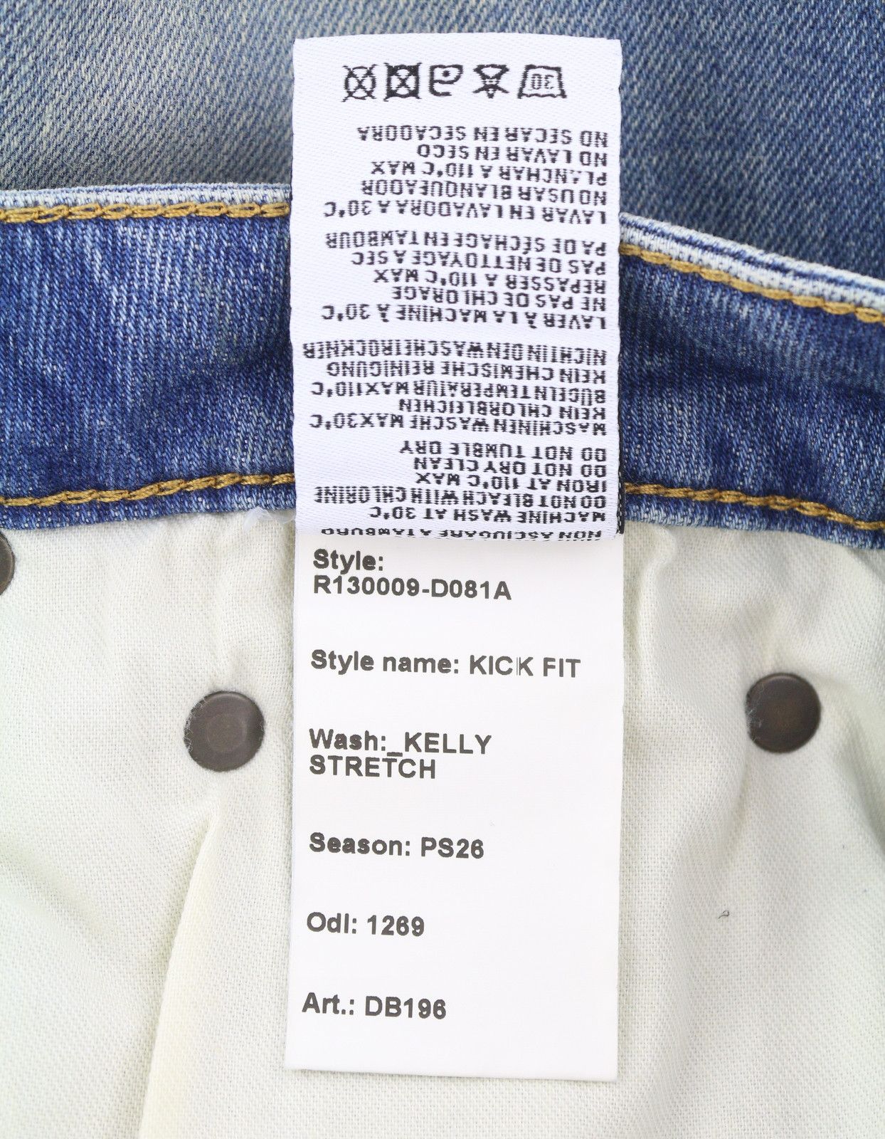 R13 KICK FIT 28 Kelly Stretch Faded Cropped PS26 89043 Size 28" / US 6 / IT 42 - 9 Thumbnail