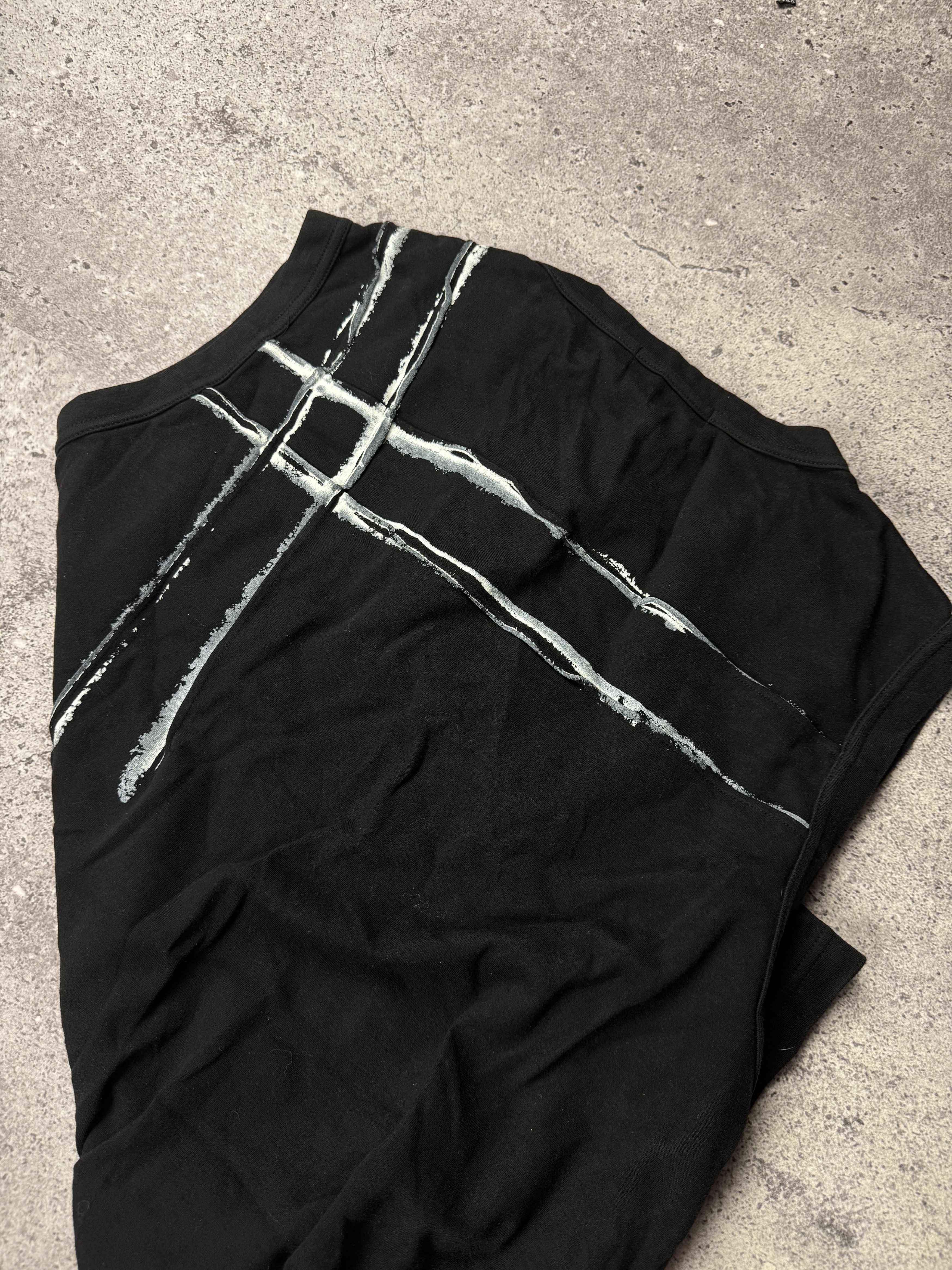 Japanese Brand × Vintage Vintage 00s Striped Tank Top with skulls Opium Y2k Size US XL / EU 56 / 4 - 1 Thumbnail