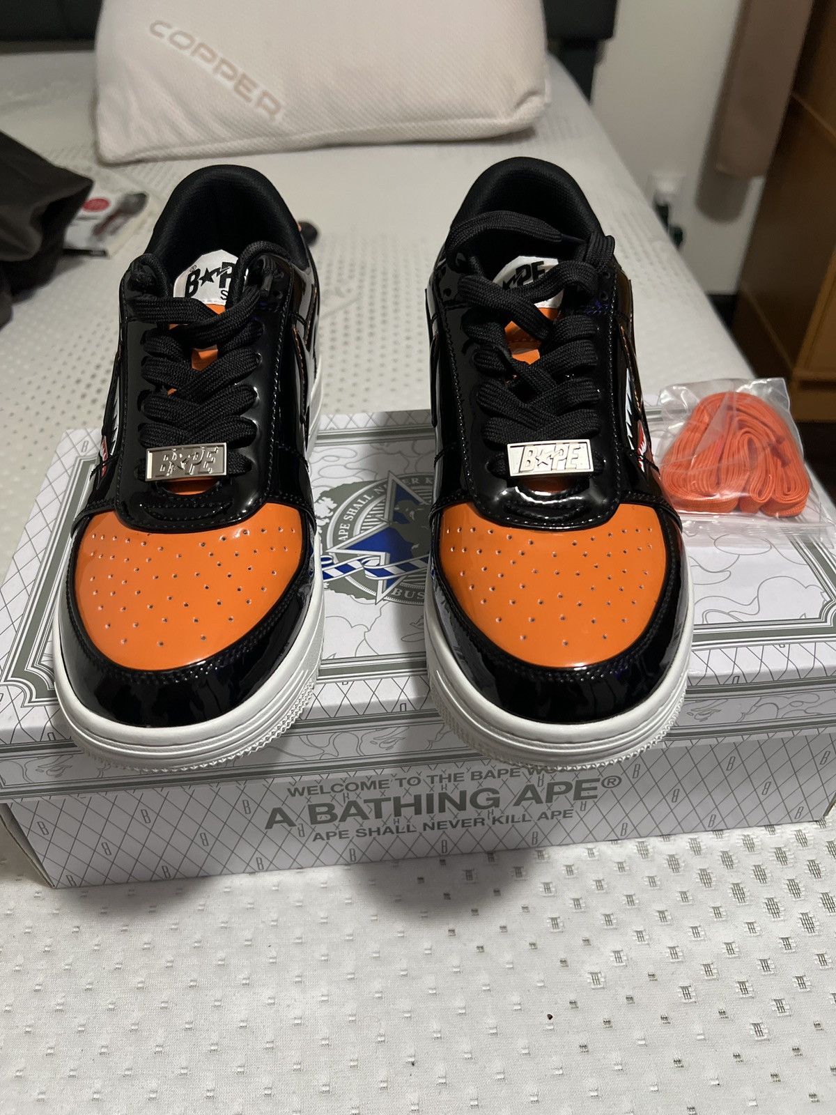 Bape Bapesta Shark Orange/Black Size US 8.5 / EU 41-42 - 1 Thumbnail