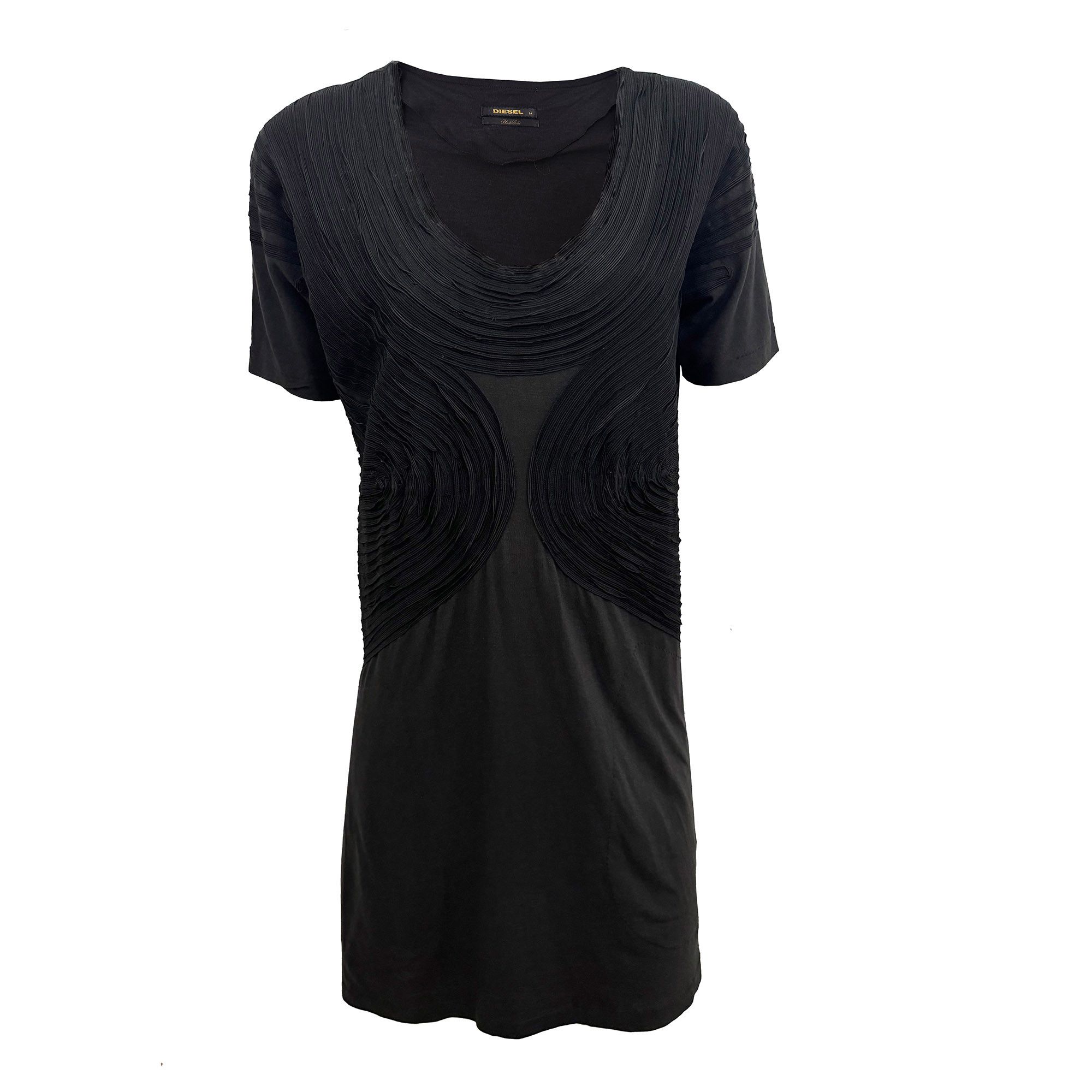 Diesel Black Gold Diesel cotton modal mini dress in black size M Size M / US 6-8 / IT 42-44 - 1 Thumbnail