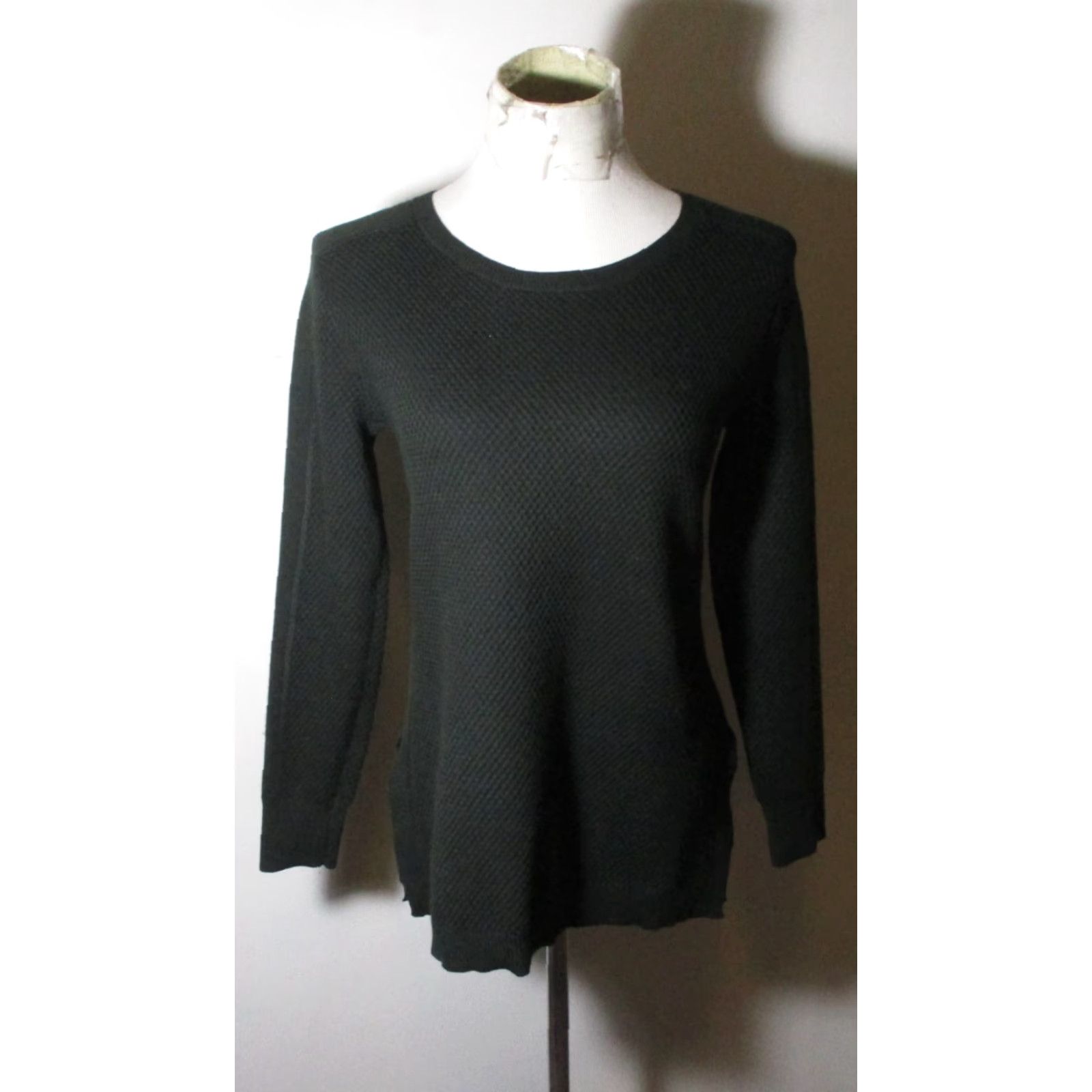 Athleta ATHLETA Sweater Green Merino Wool Stretch Long Sleeve XS Women Pullover Regular Knit Casual Size XS / US 0-2 / IT 36-38 - 2 Thumbnail