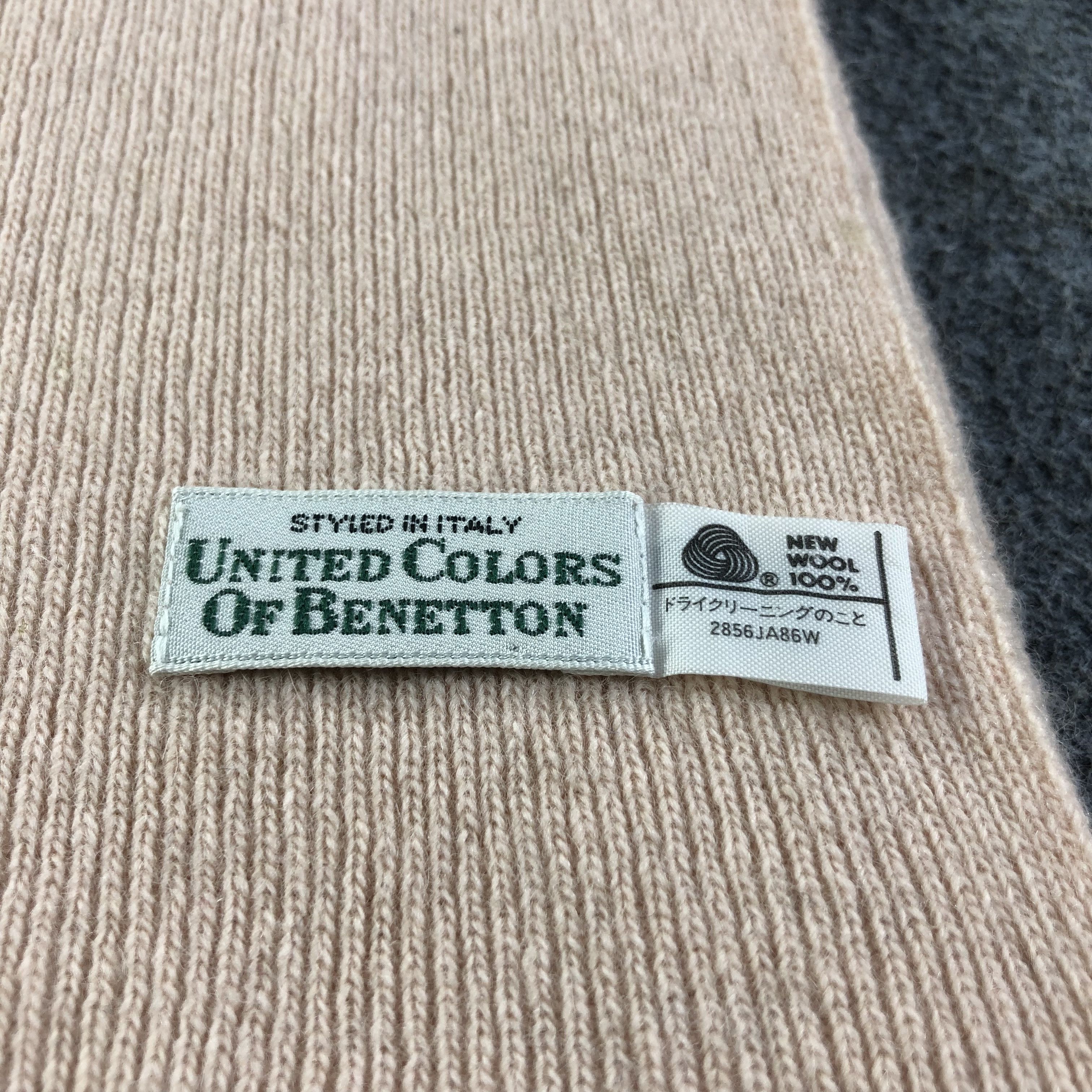 United Colors Of Benetton United Colors of Benetton Wool Scarf Muffler V1221 Size ONE SIZE - 4 Thumbnail