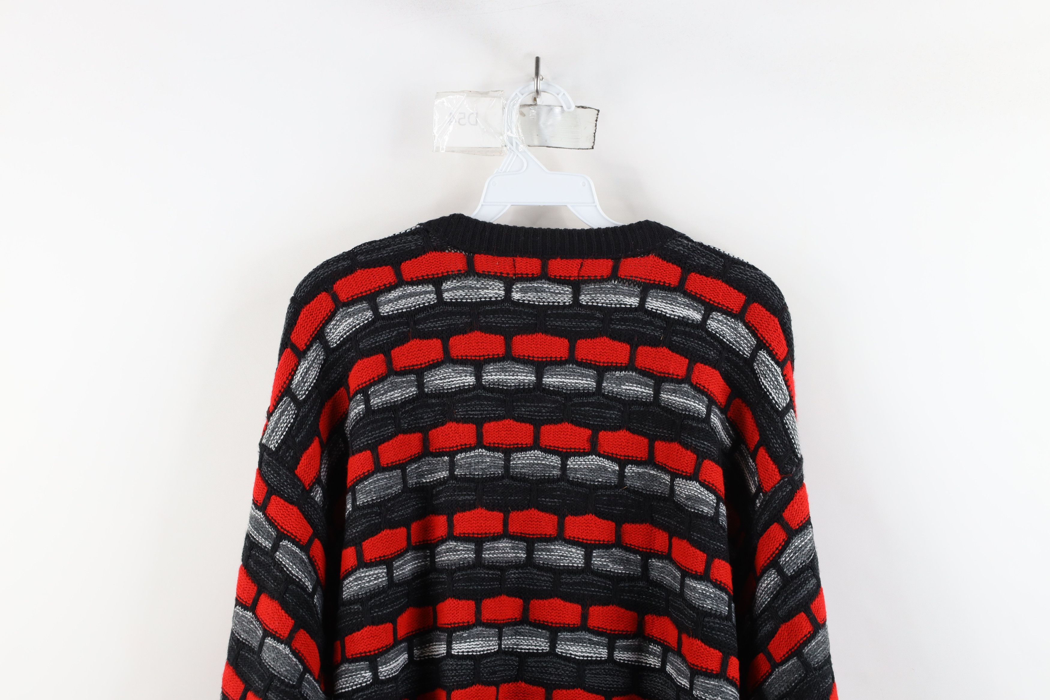 Vintage Vintage 90s Streetwear Brick Knit Crewneck Sweater USA Size US L / EU 52-54 / 3 - 12 Thumbnail