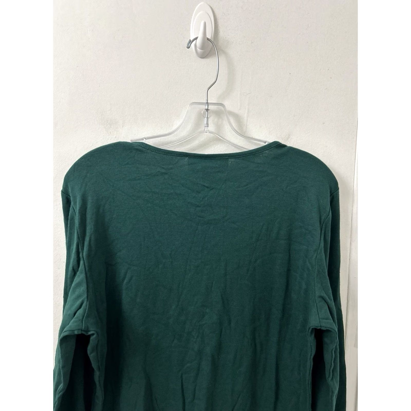 Vintage Karen Scott Womens L Green Christmas Tree Rhinestone Long Sleeve Shirt NWT Size L / US 10 / IT 46 - 7 Thumbnail