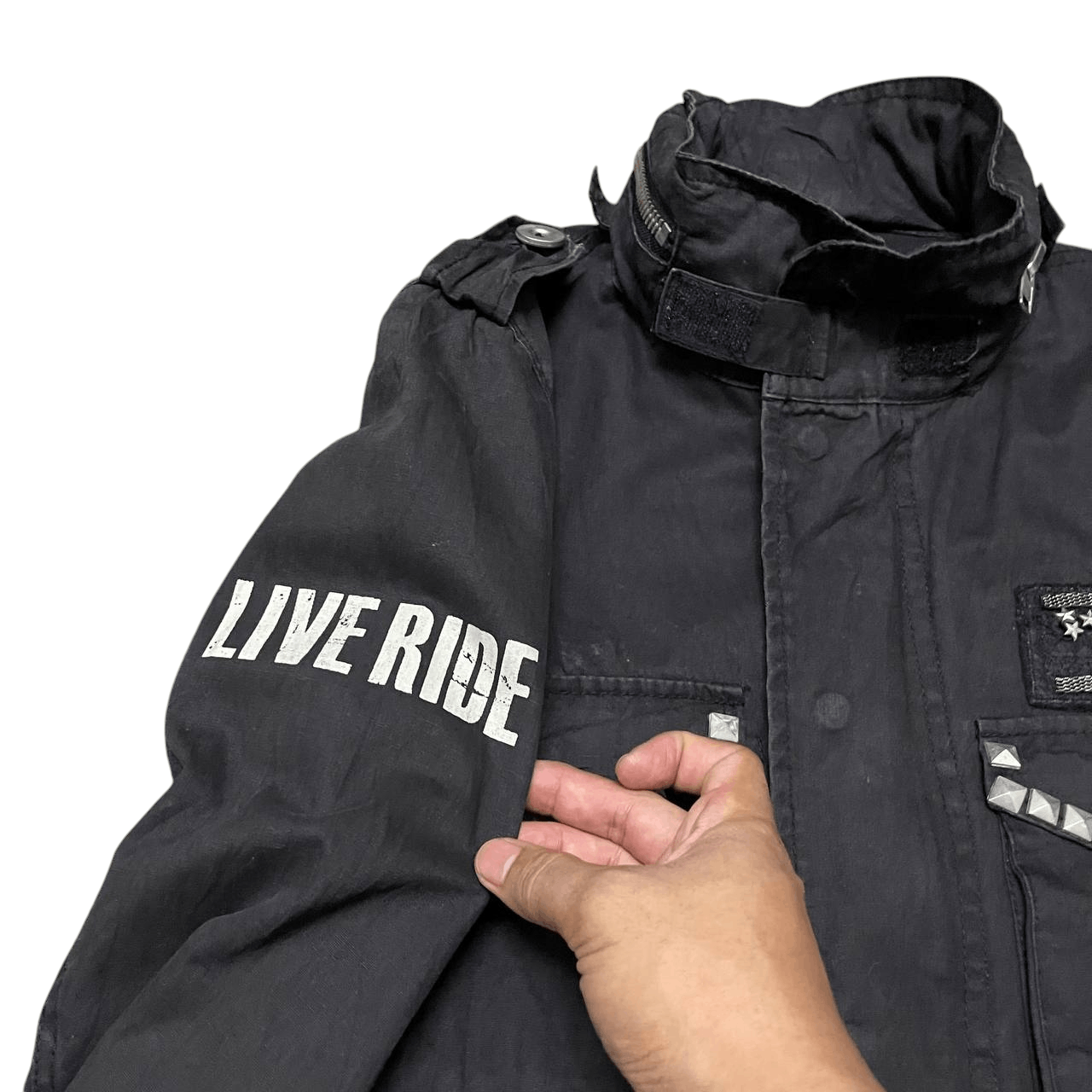 Japanese Brand Glad News Studded Punk Jacket Ifsixwasnine lgb style Size US S / EU 44-46 / 1 - 7 Thumbnail
