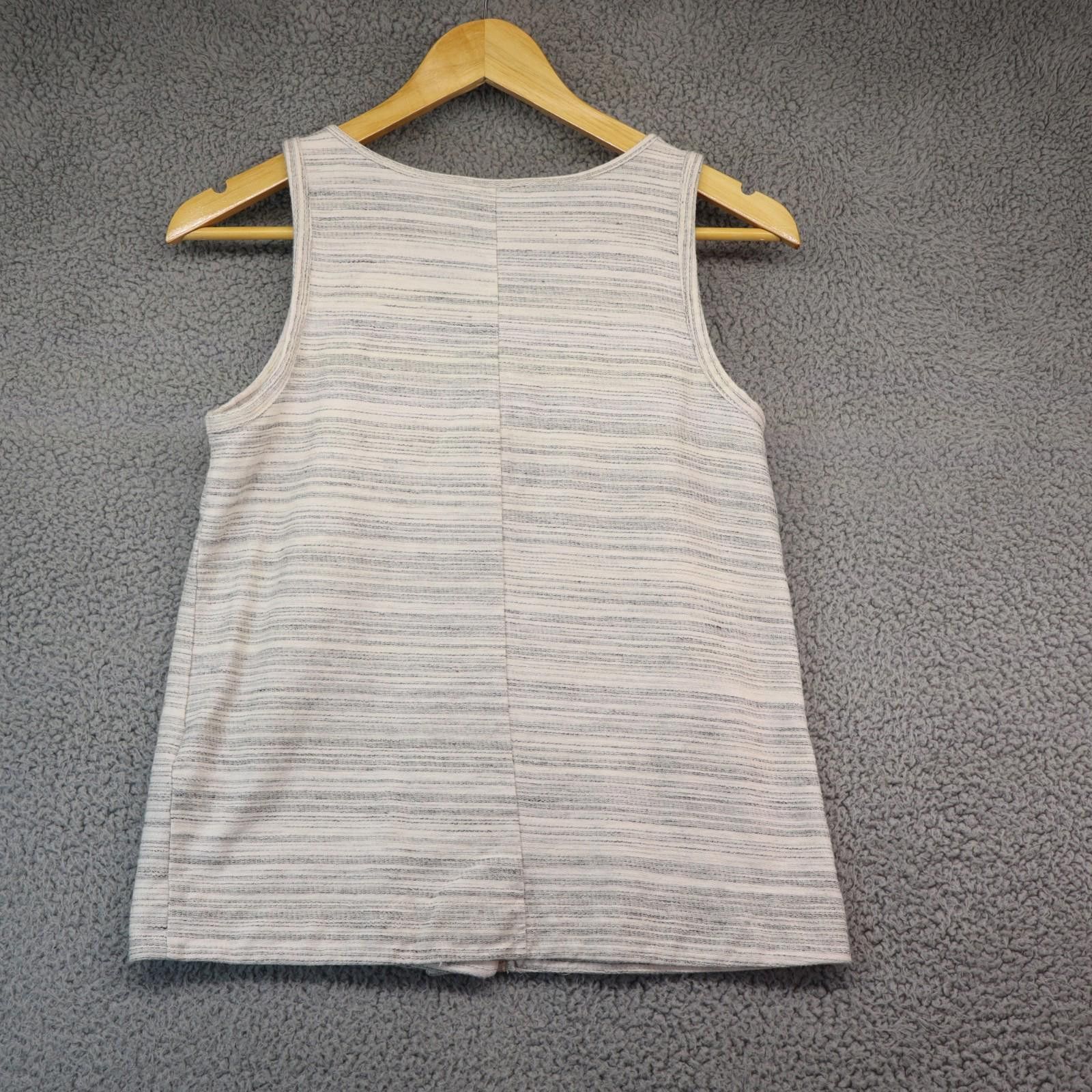 Lucky Brand lucky brand top small woman white sleeveless striped cotton Size S / US 4 / IT 40 - 2 Thumbnail