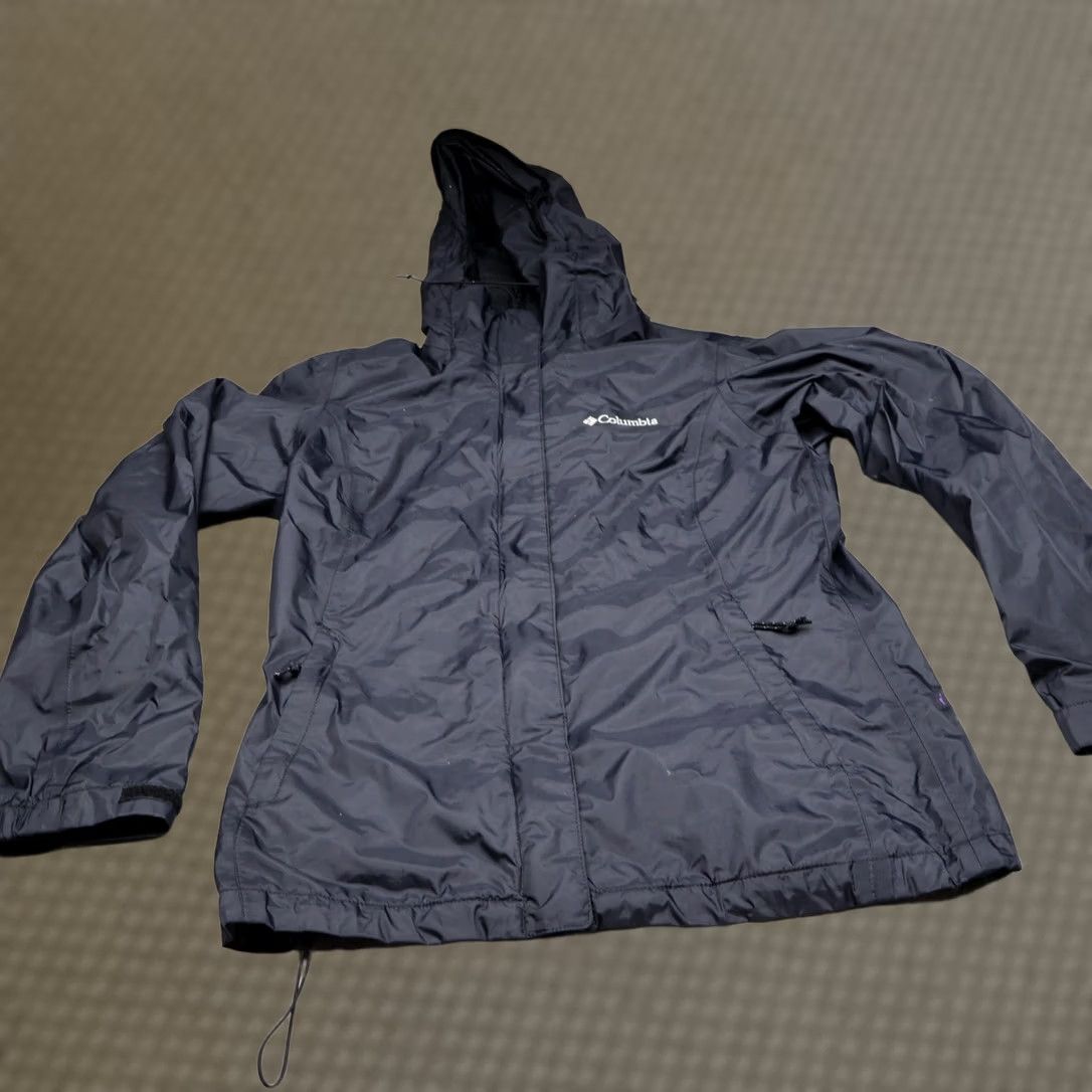 Rains Columbia Jacket Womens XS Black Waterproof Lightweight Full Zip Arcadia II Rain Coat Size XS / US 0-2 / IT 36-38 - 1 Thumbnail