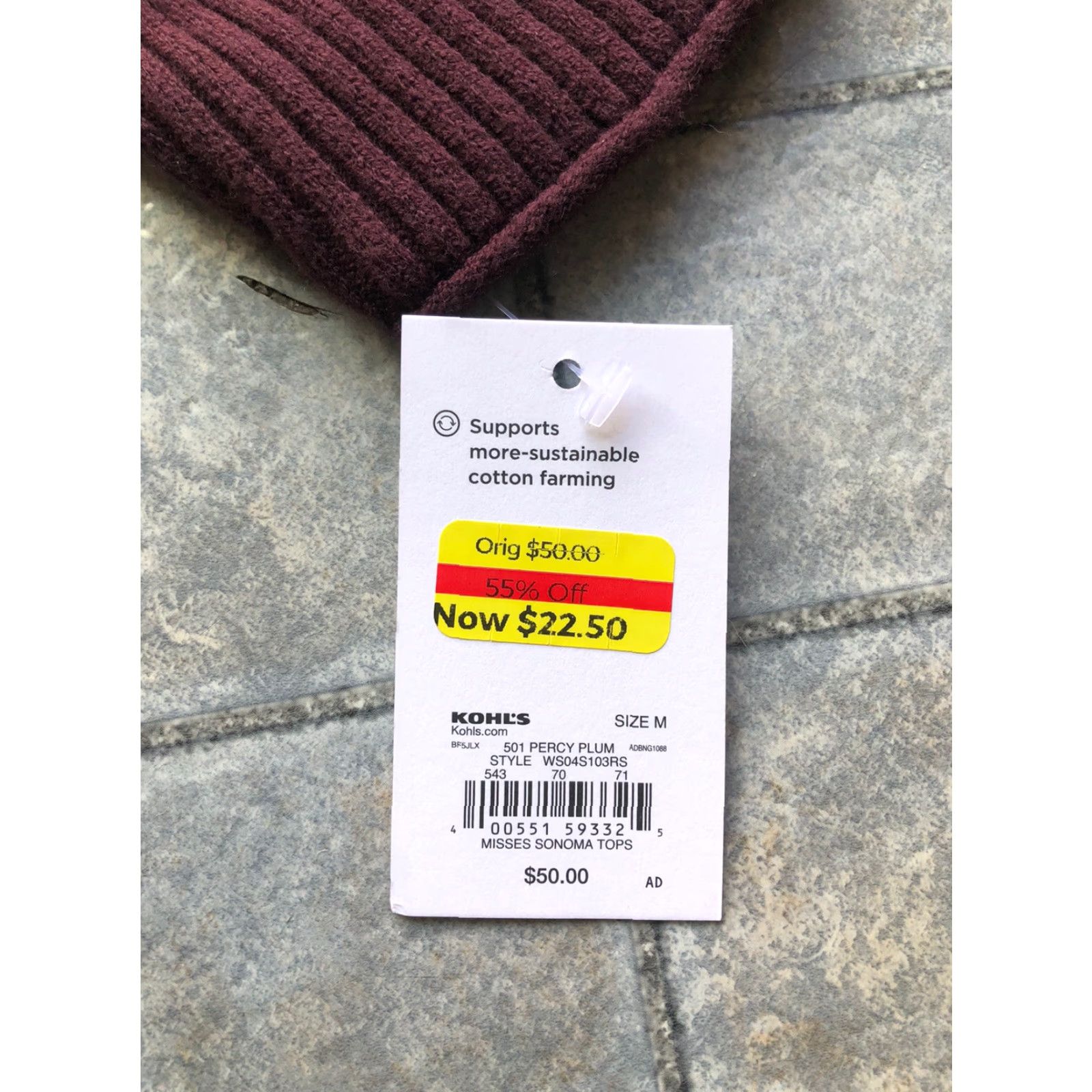 Vintage NWT Sonoma Cowl Neck Knit Sweatshirt Purple Medium Women Slit Long Sleeve Pullover Sweater Size M / US 6-8 / IT 42-44 - 6 Thumbnail