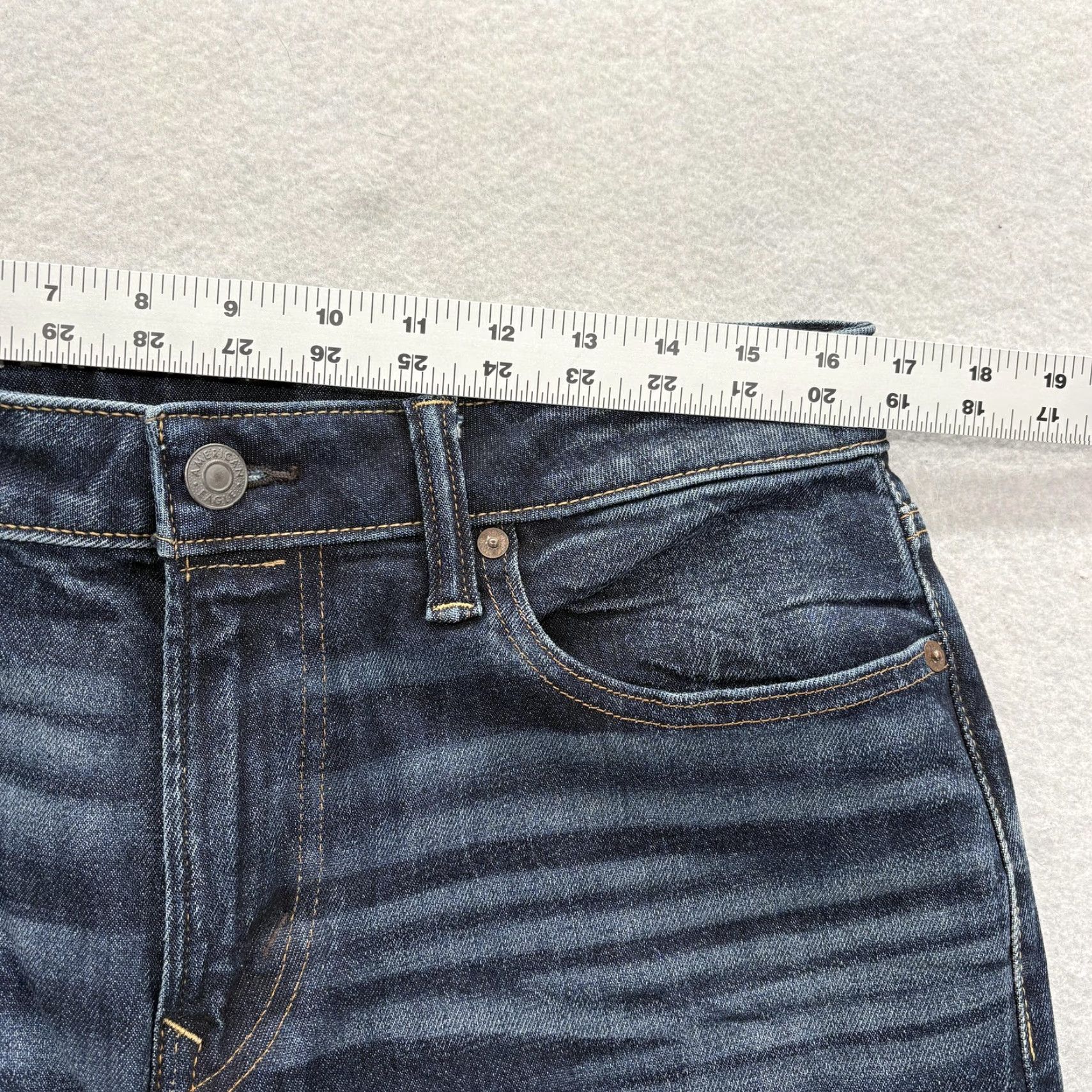 American Eagle Outfitters American Eagle AirFlex+ Jeans Mens 32x30 Blue Distressed Denim Size US 32 / EU 48 - 7 Thumbnail