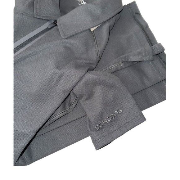 Bonobos Bonobos Mens Gray Quarter Zip Long Sleeve Collared Golf Polo Size US M / EU 48-50 / 2 - 7 Thumbnail