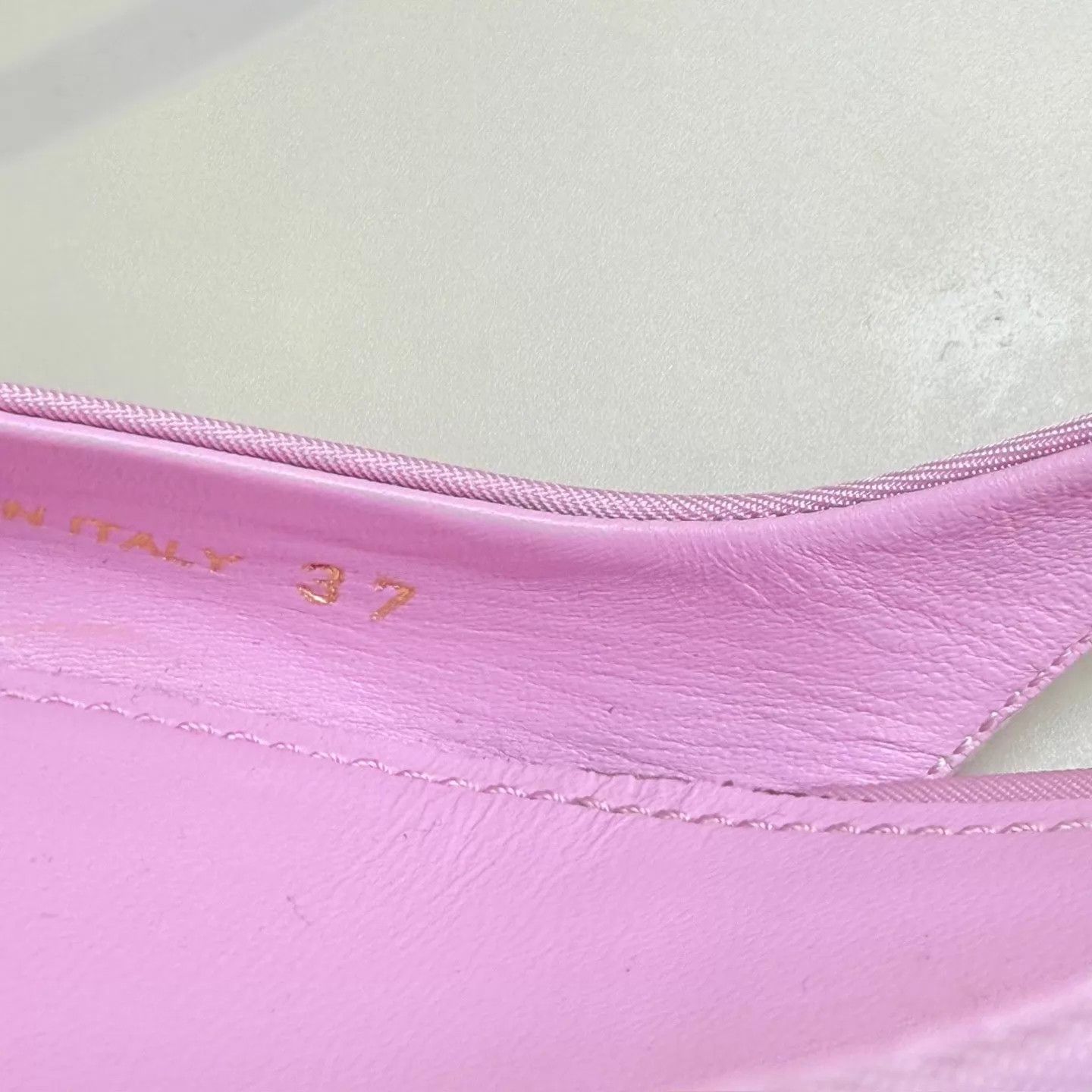 Prada Prada Women's Pink Triangle Logo Kitten Heel 37 EU Mint Size US 6.5 / IT 36.5 - 7 Thumbnail