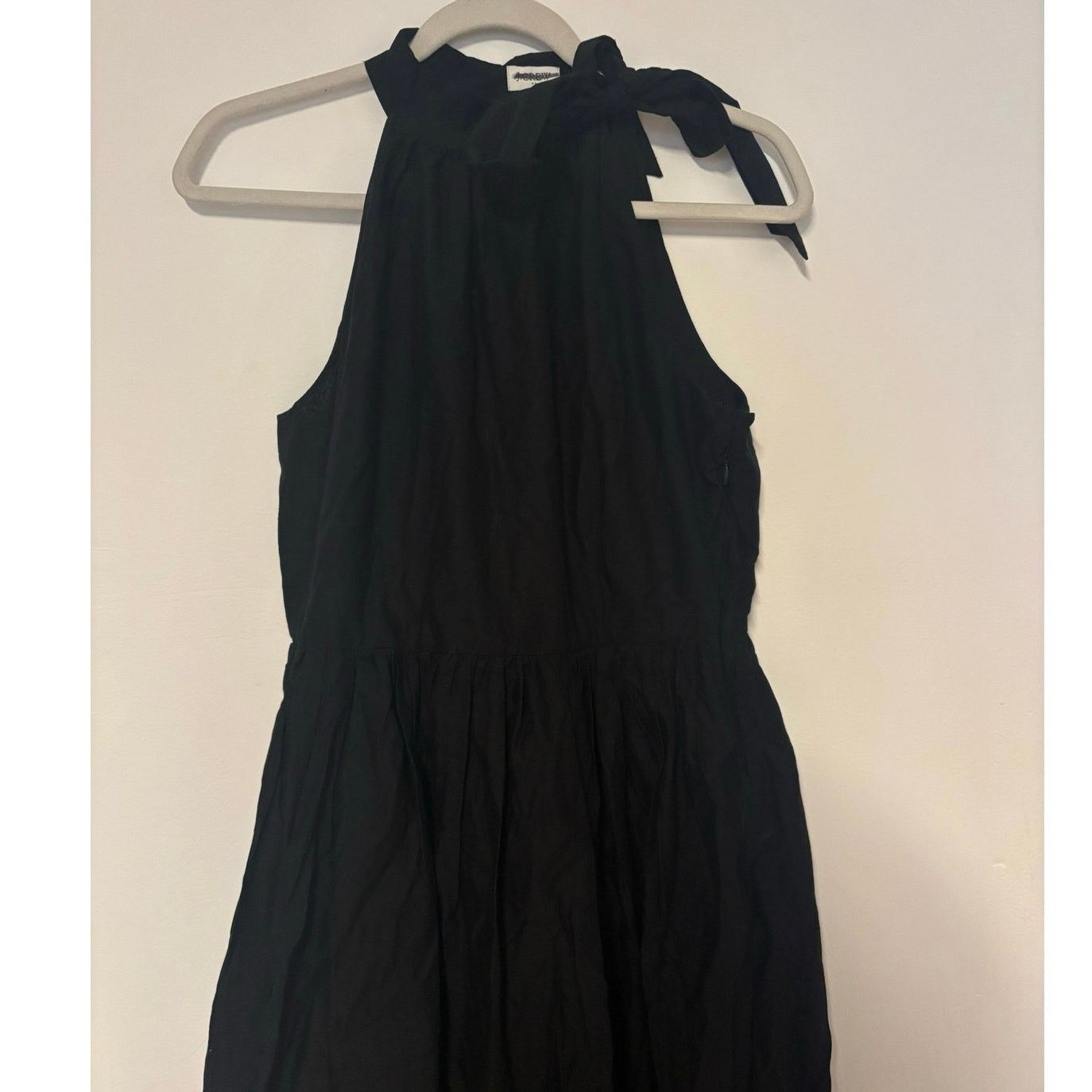 J.Crew NWT J.Crew Tie Neck Midi Dress With Eyelet Black Size 10 Size L / US 10 / IT 46 - 5 Thumbnail