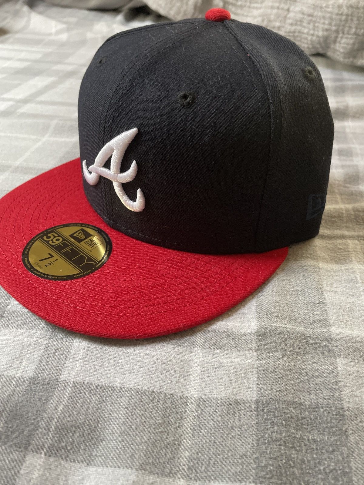 Hat Club Hat Club Manolo Atlanta Braves 7 1/2 Fitted Hat (Brown Brim) Size ONE SIZE - 3 Thumbnail