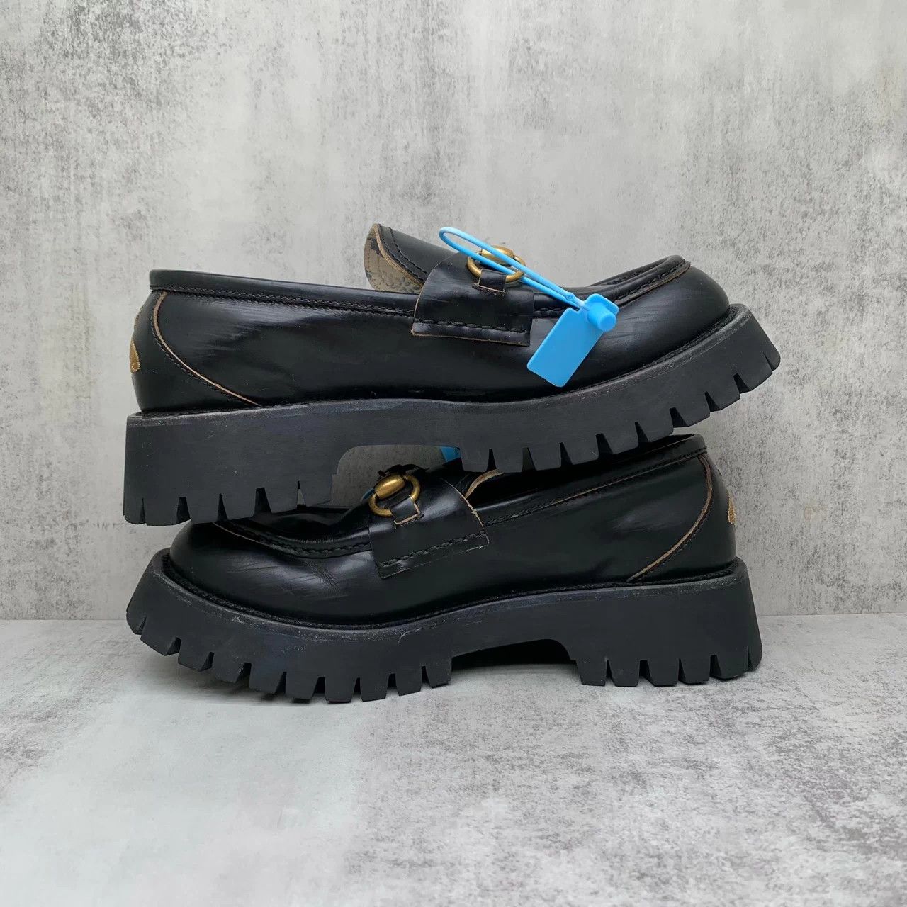 Gucci Gucci Black Horsebit Bee Platform Loafer 38 98 New Size US 7 / IT 37 - 3 Thumbnail