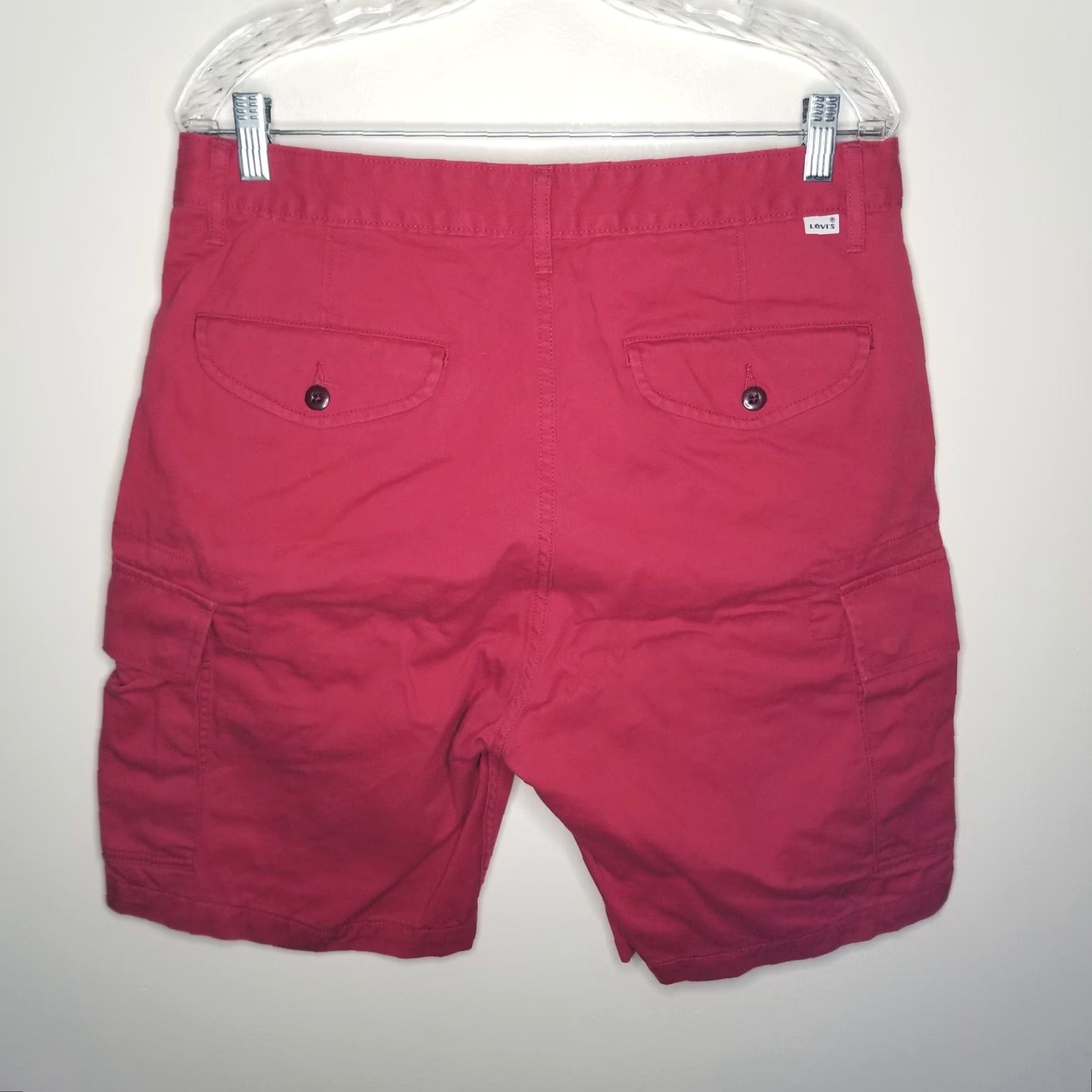 Levi's LEVI'S Mens Cargo Shorts - Red, Size 32, Regular Waist, Men’s Clothing Size US 32 / EU 48 - 4 Thumbnail