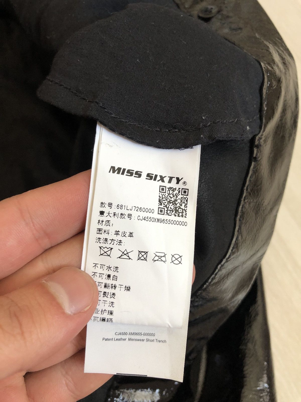 Designer × Miss Sixty Elizabeth Sulcer x Miss Sixty Leather Coat Trench Size S / US 4 / IT 40 - 8 Thumbnail