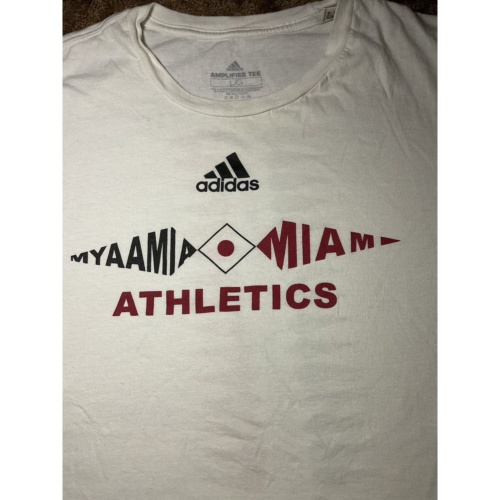 Adidas 🧢 Adidas “Myaamia Miami Athletics” Tee – With Size L Size US L / EU 52-54 / 3 - 3 Thumbnail