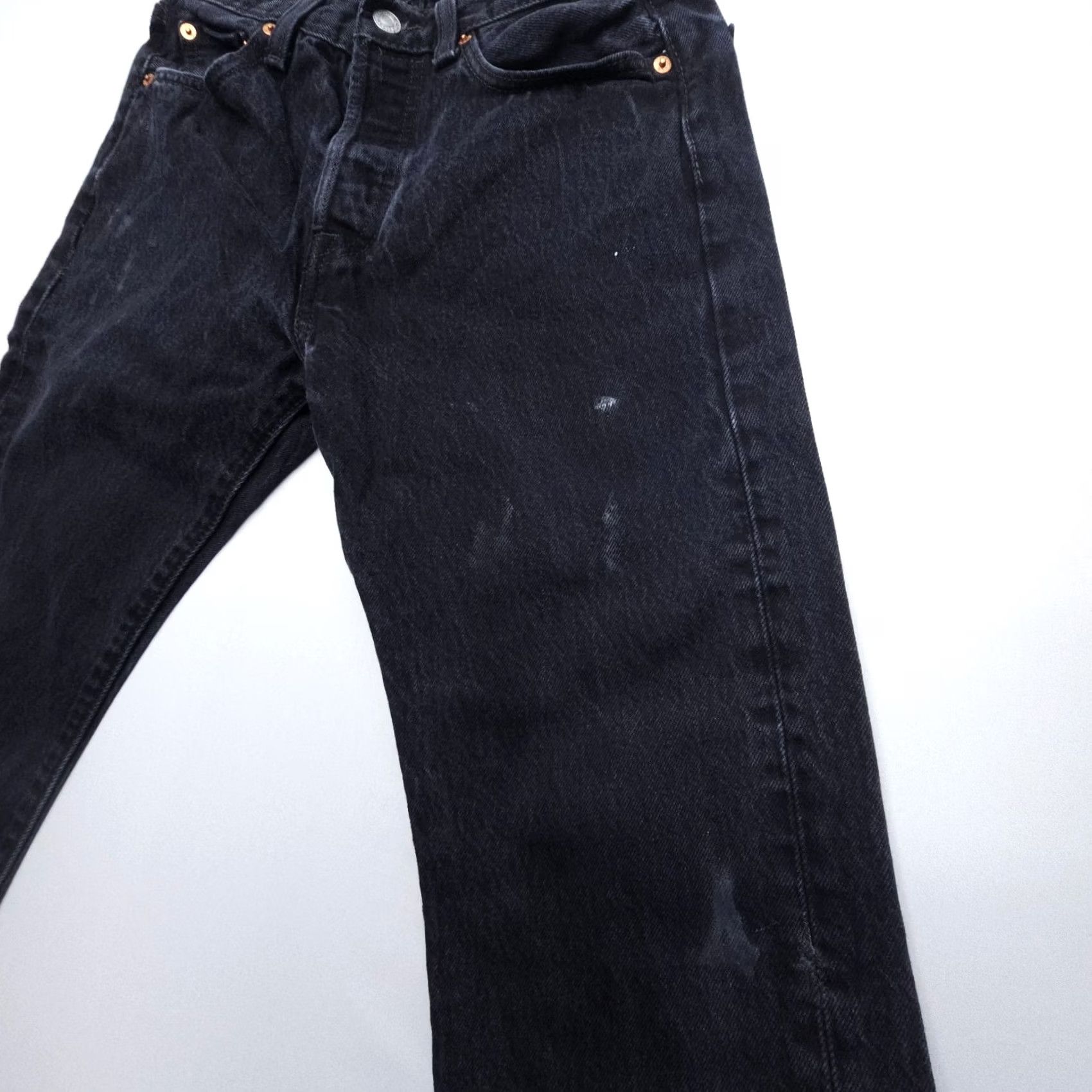 Levi's Levi's 501 Jeans Mens Regular Black 28x28 29x30 Button Fly Denim Straight Pocket 5-Pocket Vintage: No Theme: American, Classic Size US 29 - 5 Thumbnail