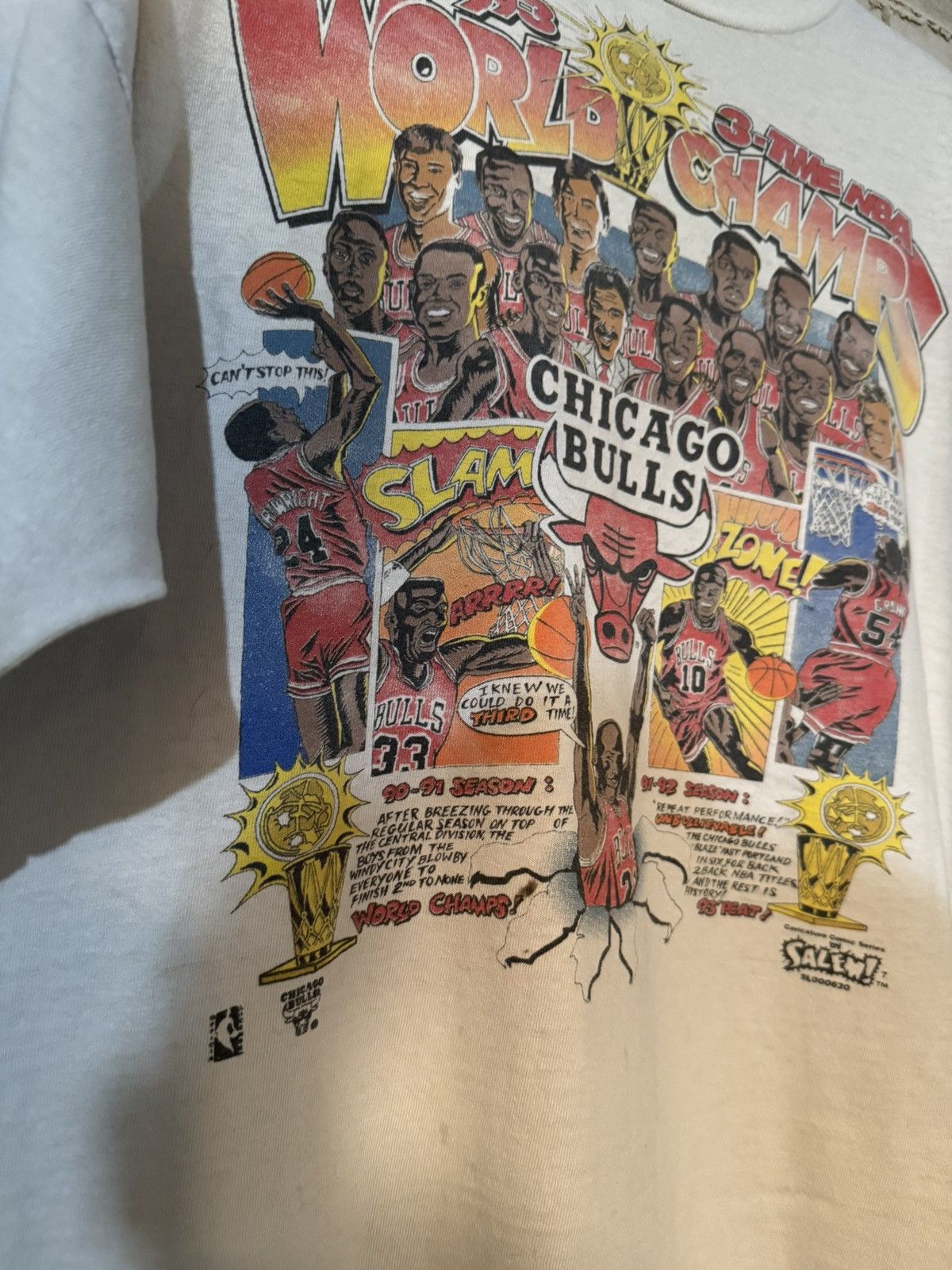 Salem Sportswear Salem Chicago Bulls 1993 3 Peat Size US L / EU 52-54 / 3 - 8 Thumbnail