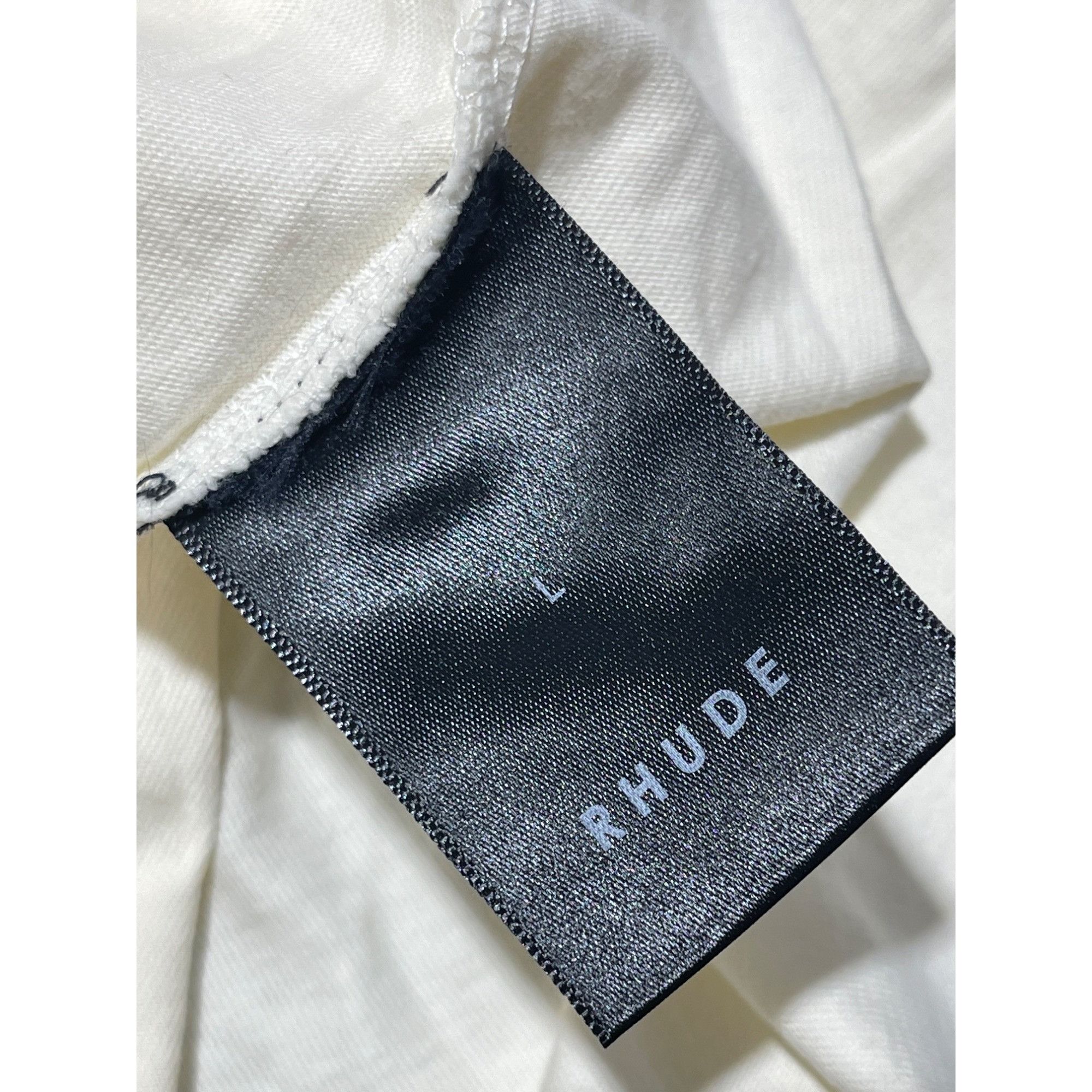 Rhude NEW RHUDE SCRIPT CREAM TEE SZ LARGE Size US L / EU 52-54 / 3 - 4 Thumbnail