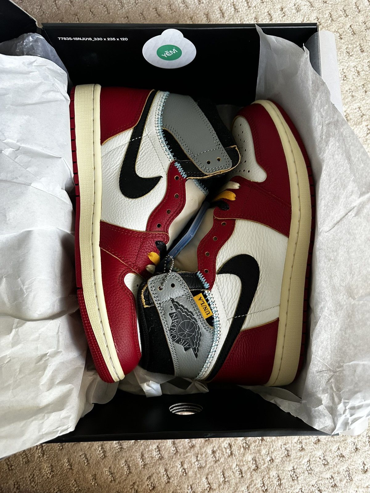 Jordan Brand Union LAxJordan 1 RetroHigh Chicago Shadow Sz 8.5M-*IN HAND* Size US 8.5 / EU 41-42 - 2 Thumbnail