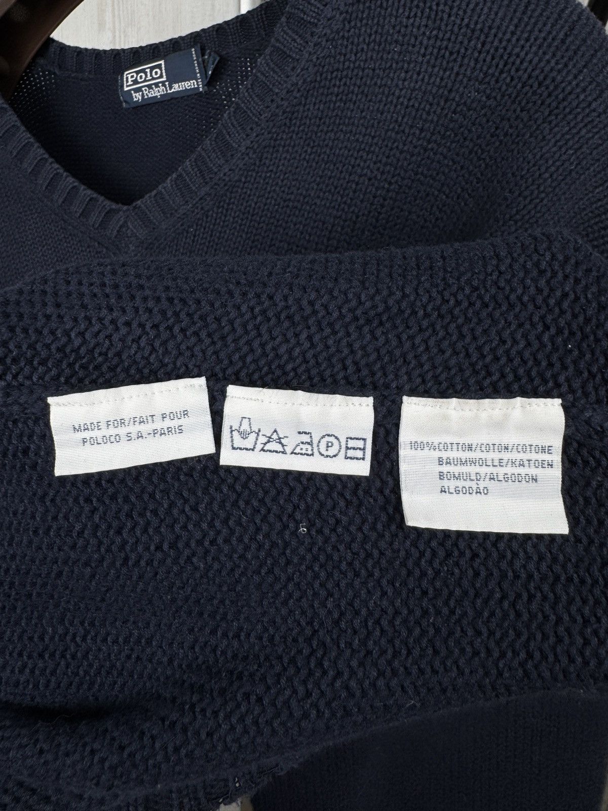Polo Ralph Lauren Polo Ralph Lauren vintage blue knitted sweater Hong Kong Size US L / EU 52-54 / 3 - 9 Thumbnail