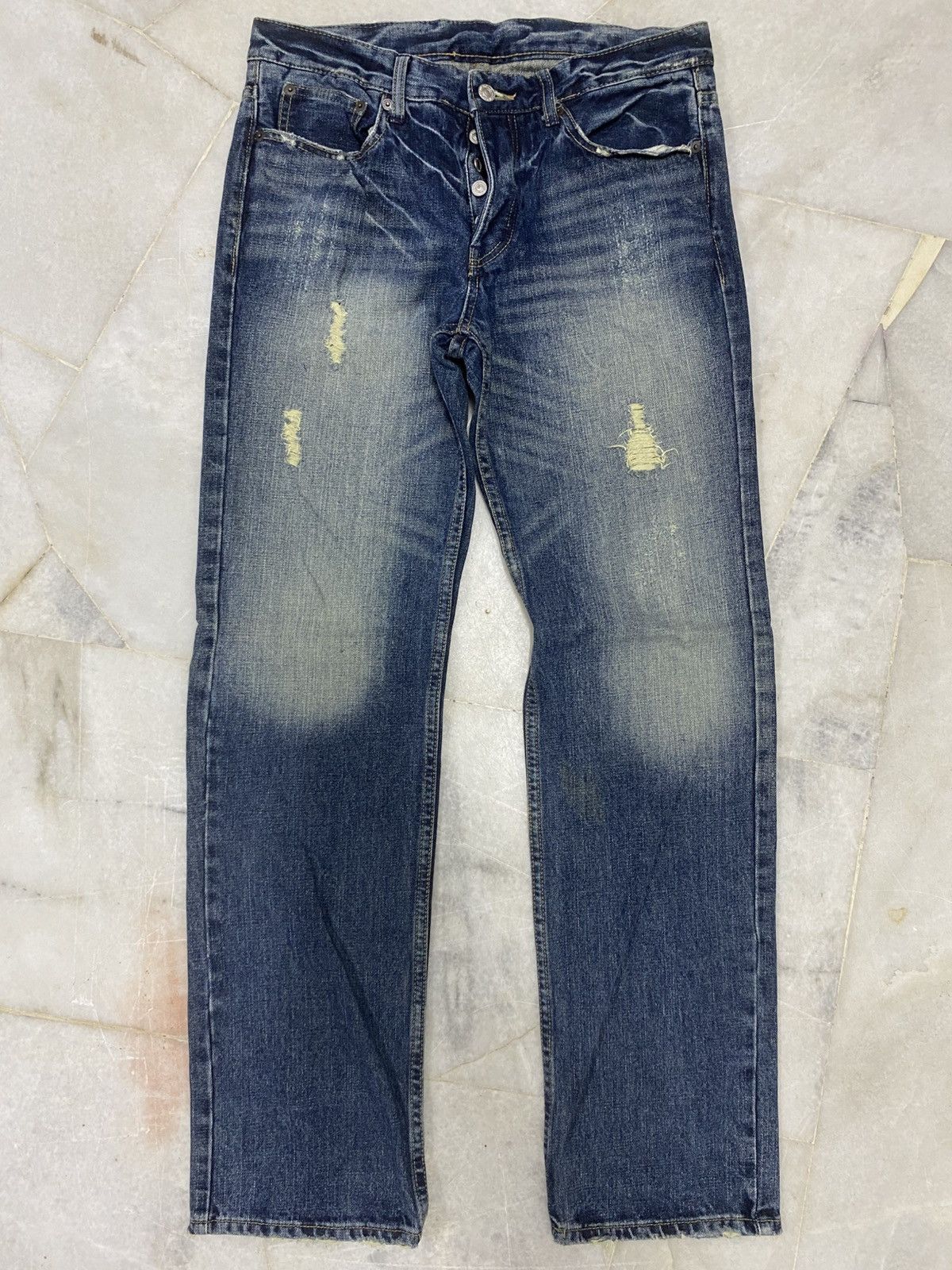 Takeo Kikuchi Size 31x30.5 Vintage Takeo kikuchi Distressed Jeans Faded Size US 31 - 1 Thumbnail