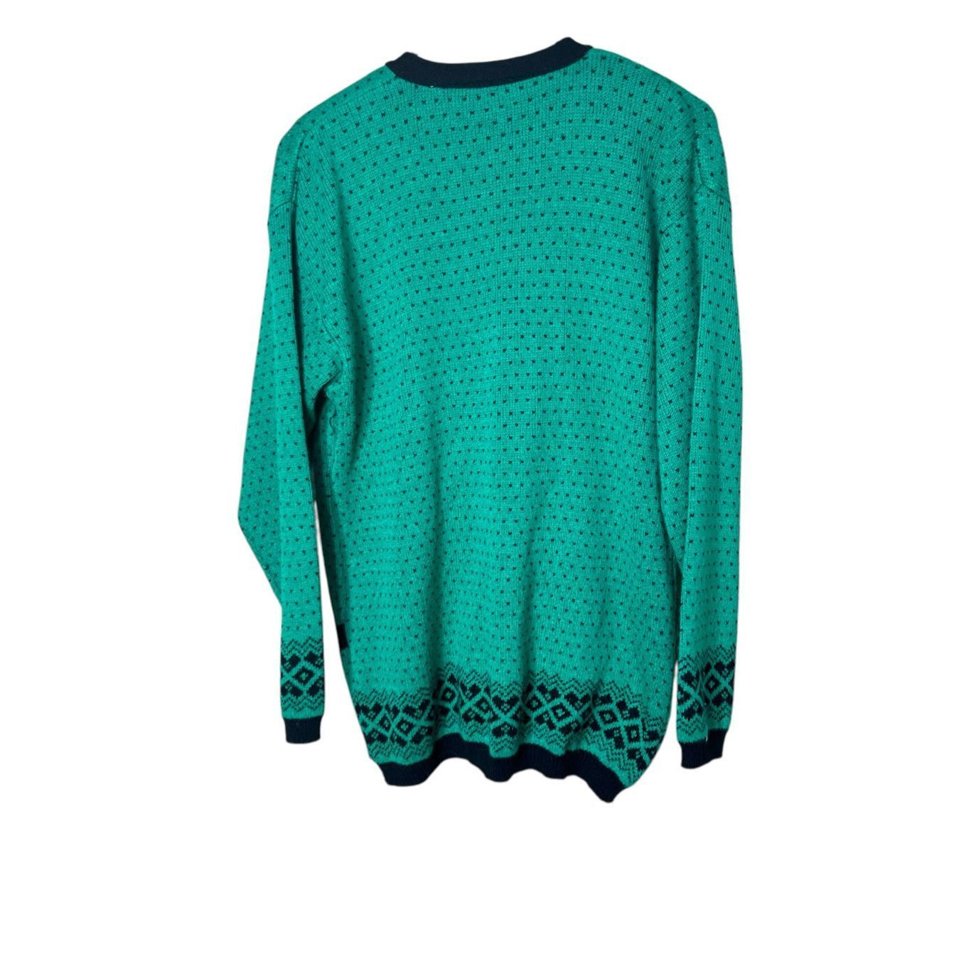 Liz Claiborne Vintage Liz Claiborne Green Polka Dot Cardigan Button Front Size M Size M / US 6-8 / IT 42-44 - 8 Thumbnail