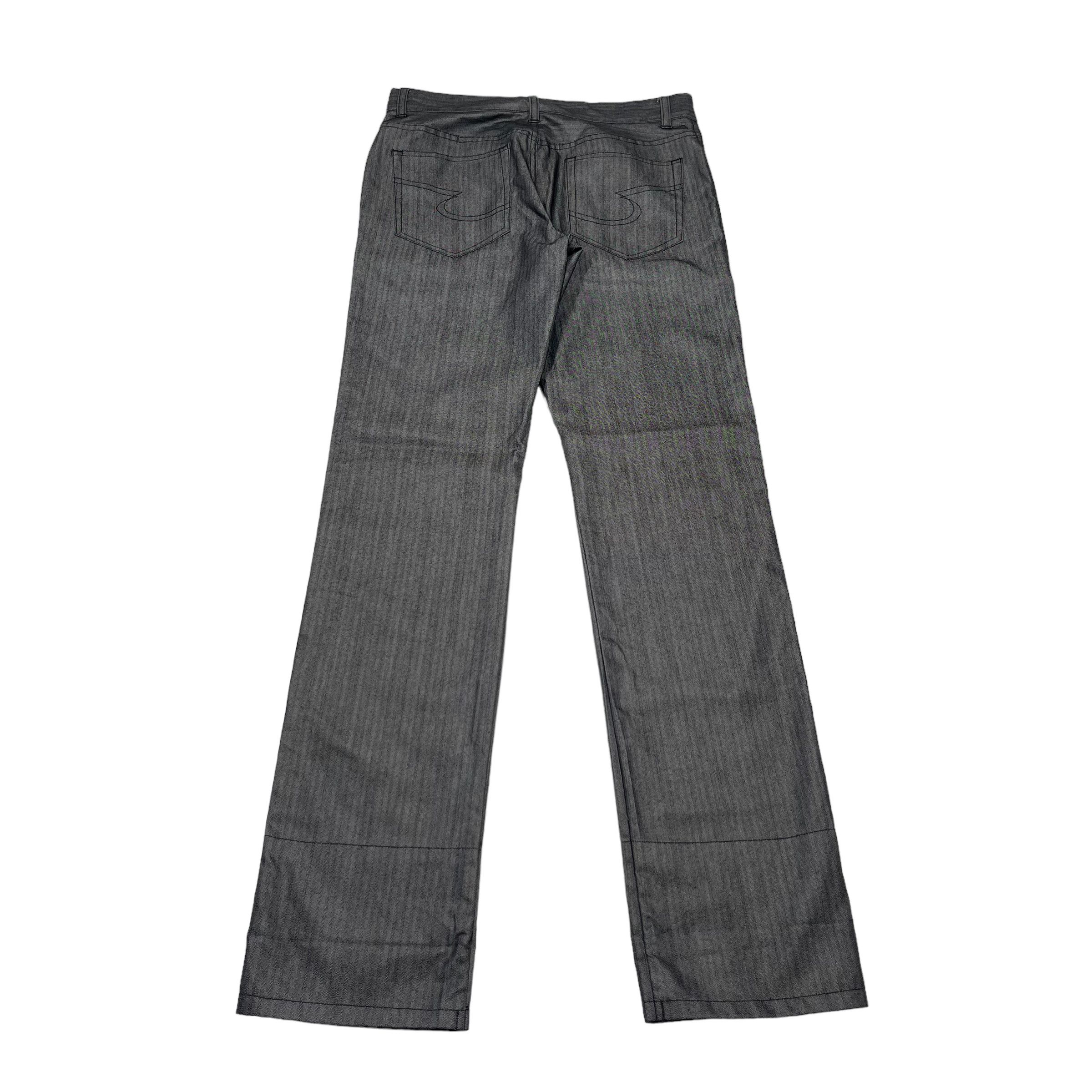 If Six Was Nine × KMRii × semanticdesign Semantic Striped Texture Punk Japanese Pants Size US 30 / EU 46 - 4 Thumbnail