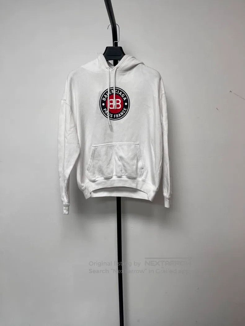 Balenciaga Balenciaga Letter Logo Printed Hooded Long Sleeve Sweatshi Size US L / EU 52-54 / 3 - 1 Thumbnail