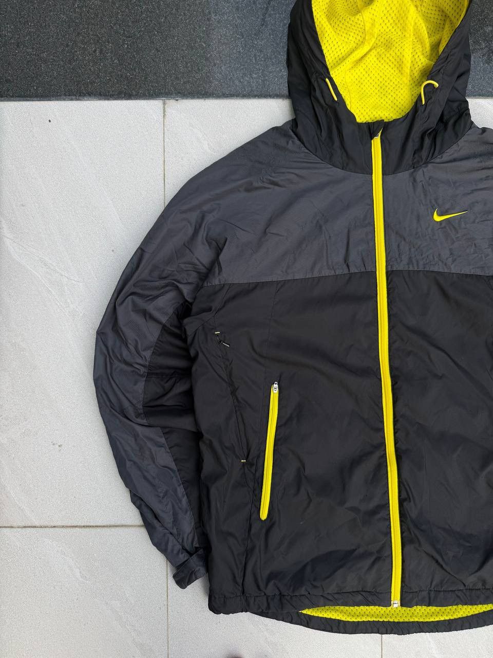 Nike 00s Nike Swoosh Vintage Y2K Hooded Windbreaker Retro Jacket Size US L / EU 52-54 / 3 - 3 Thumbnail