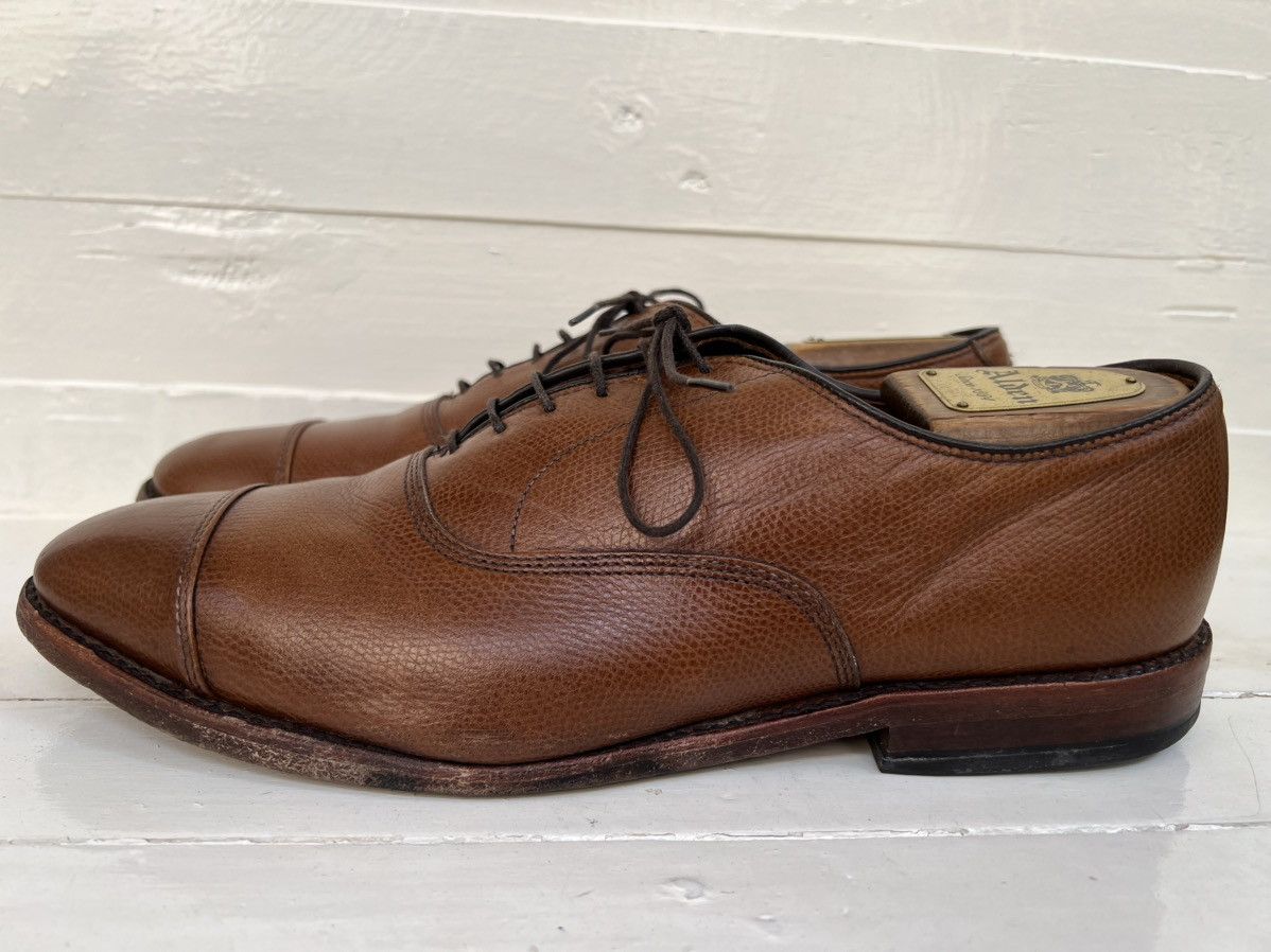 Allen Edmonds Allen Edmonds Park Avenue Brown Pebbled Leather Oxford Shoes Size US 9.5 / EU 42-43 - 4 Thumbnail