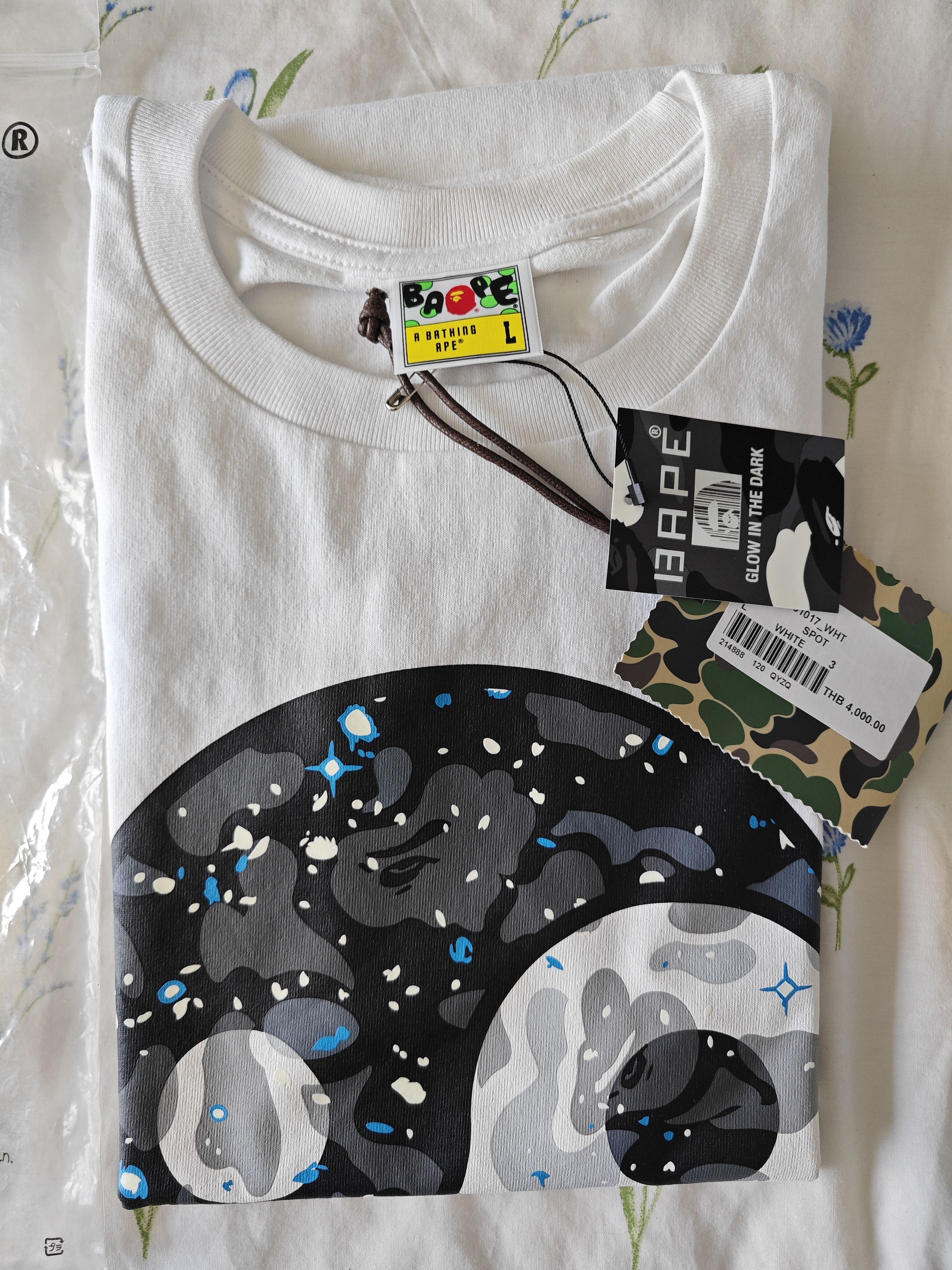 Bape Bape Space Camo Ying Yang Tee (White) Size L Size US L / EU 52-54 / 3 - 2 Thumbnail