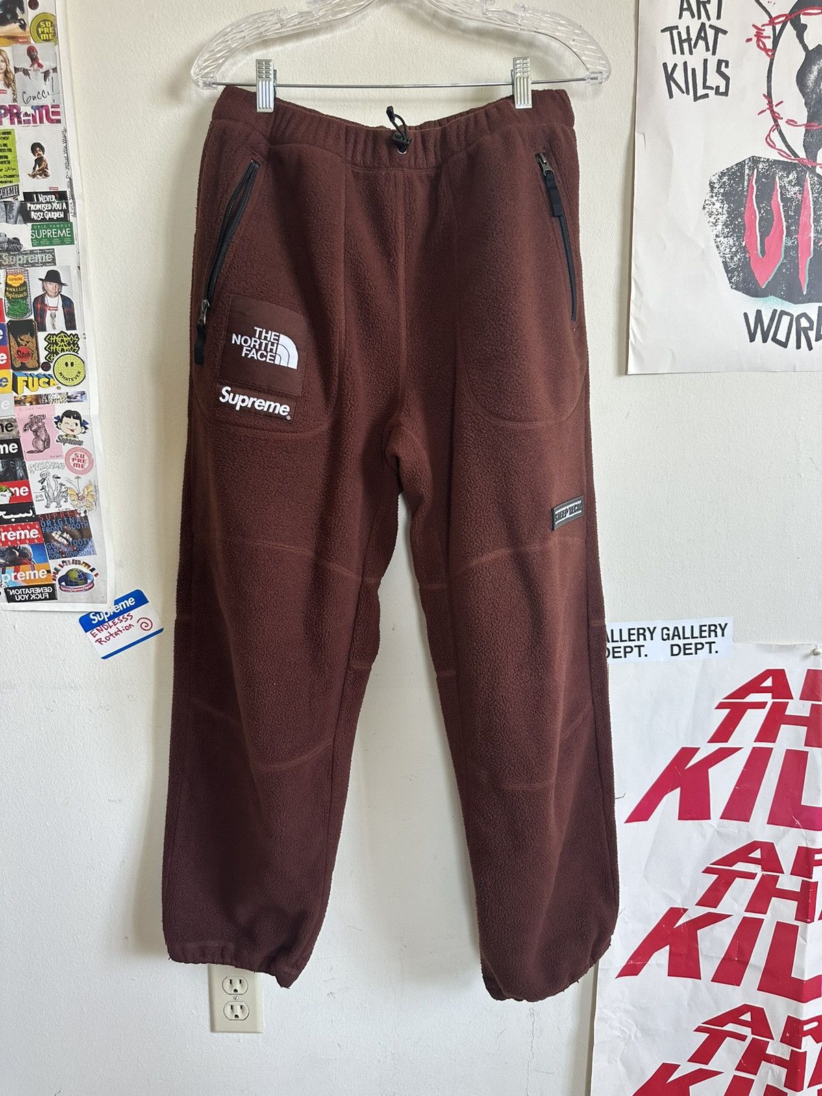 Supreme × The North Face Supreme x The North Face Steep Tech Fleece Pant  brown | Grailed