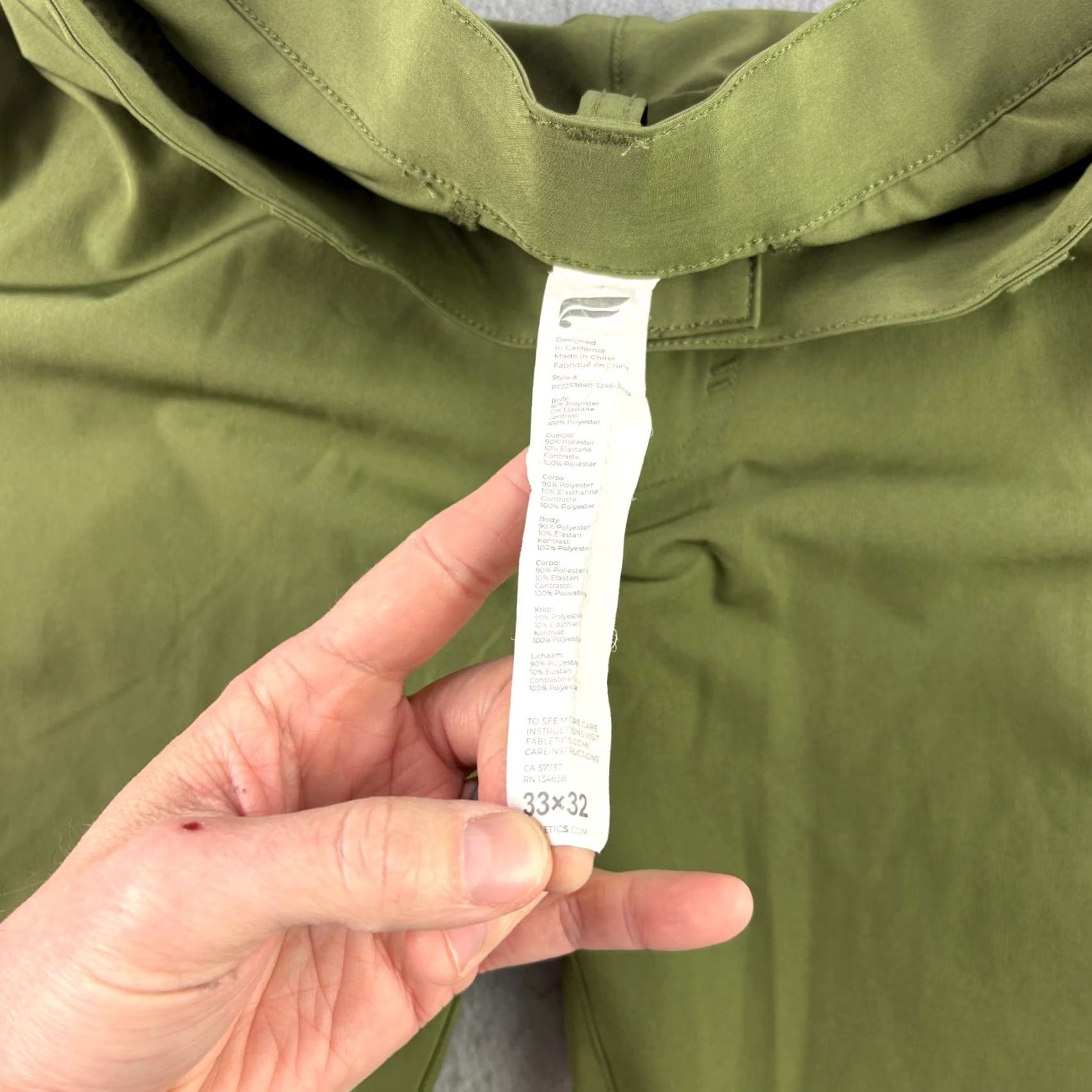 Fabletics Fabletics Mens 33x32 Pants - Green Chino Performance Athleisure - Regular Size US 33 - 4 Thumbnail