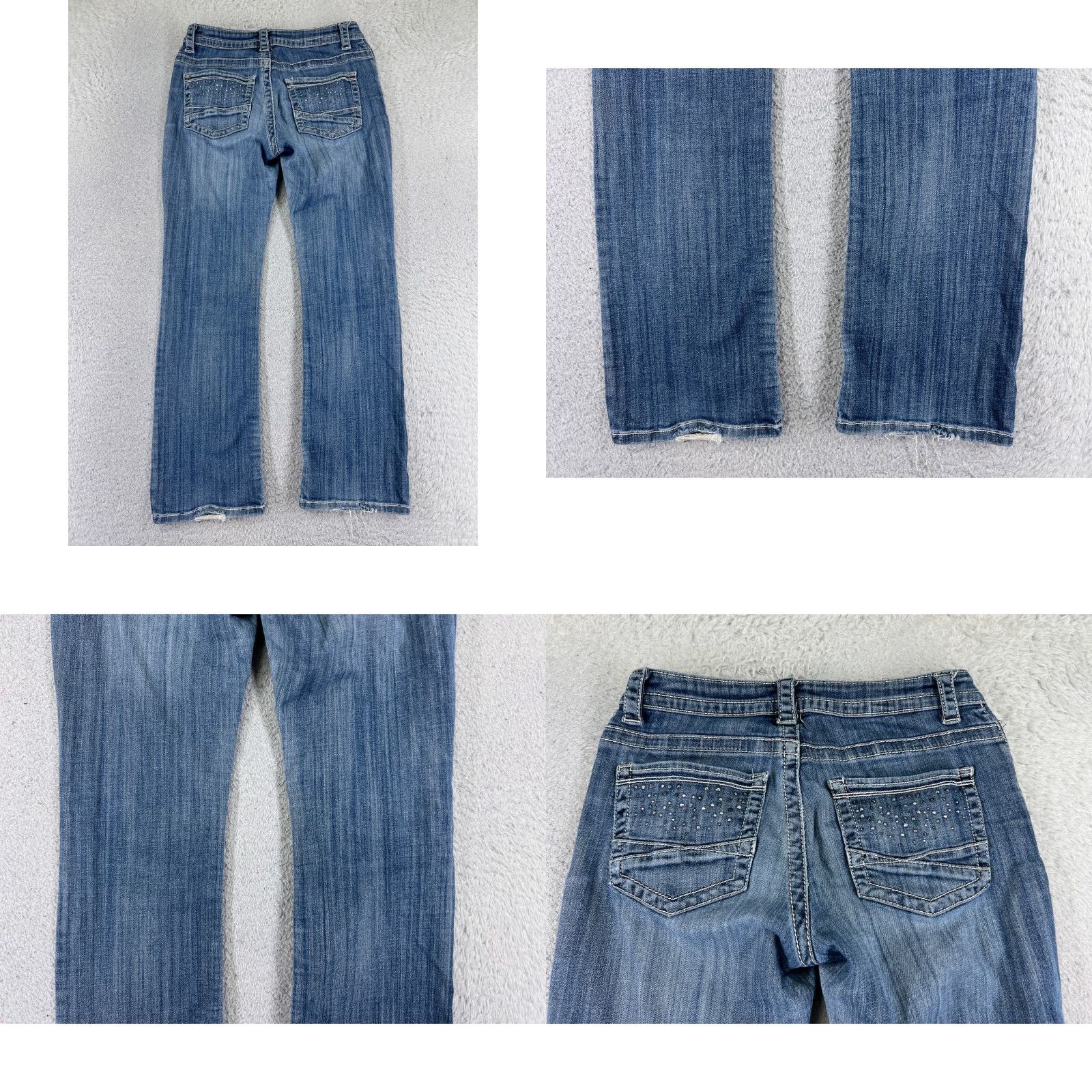 Lee Lee Jeans Women Bootcut 26x27 Blue Denim Slender Secret Low Rise 26 Dc Size 26" / US 2 / IT 38 - 9 Thumbnail