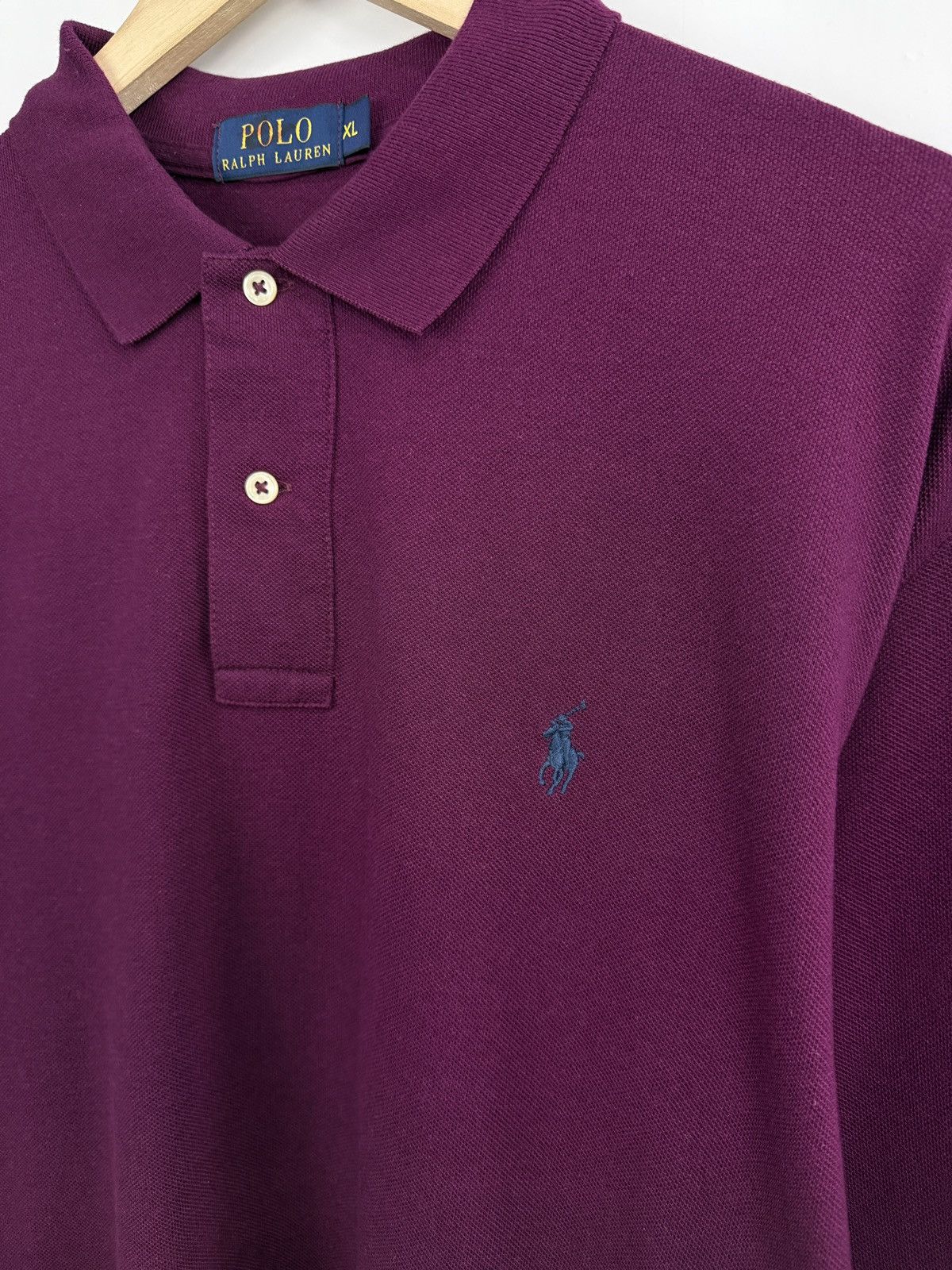Polo Ralph Lauren 🇺🇸 Polo Ralph Lauren Classic Long Sleeve Purple Rare Retro Size US XL / EU 56 / 4 - 5 Thumbnail